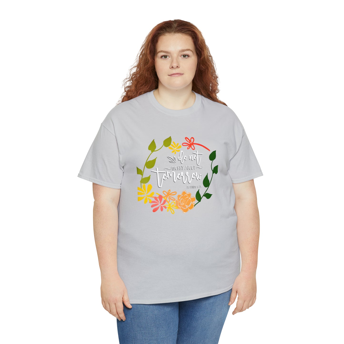 Do not worry about tomorrow (Matthew) - Unisex Heavy Cotton Short Sleeve Tee
