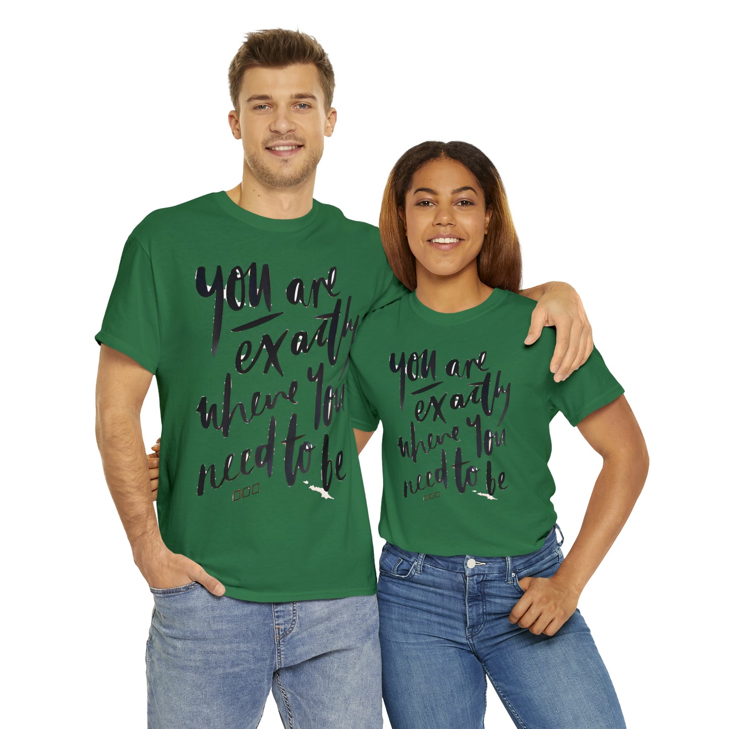 You re EXACTLY where you need to be  - CR Celebrate Recovery Classic Logo - Unisex Heavy Cotton Tee
