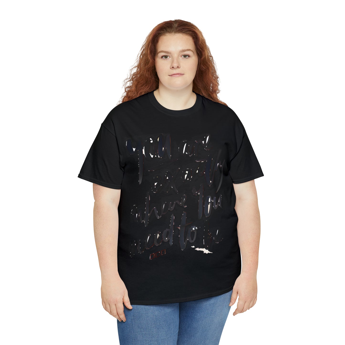 You re EXACTLY where you need to be  - CR Celebrate Recovery Classic Logo - Unisex Heavy Cotton Tee