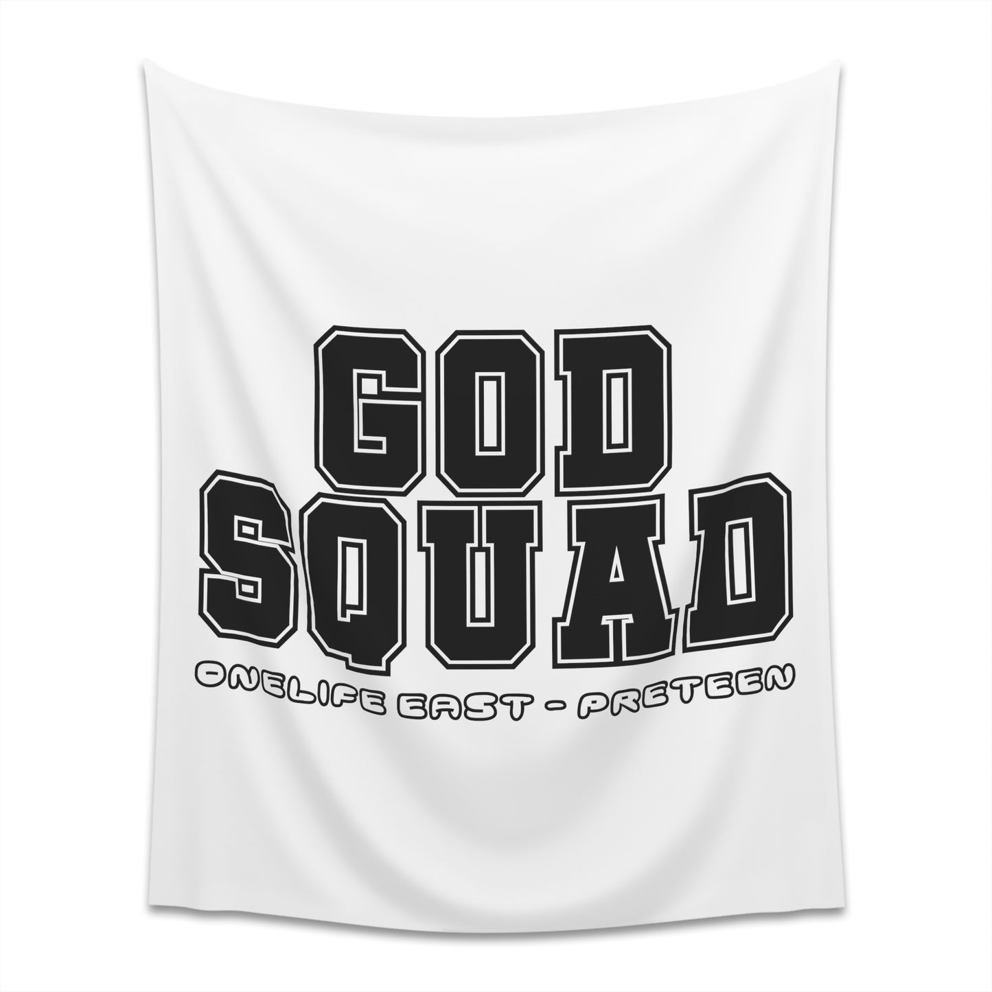 “God Squad” - Pre-Teen Room - Printed Wall Tapestry