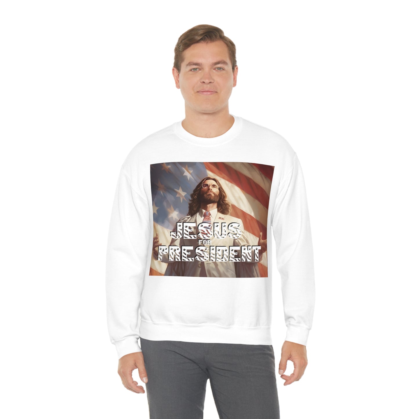 Jesus for President Unisex Heavy Blend™ Crewneck Sweatshirt