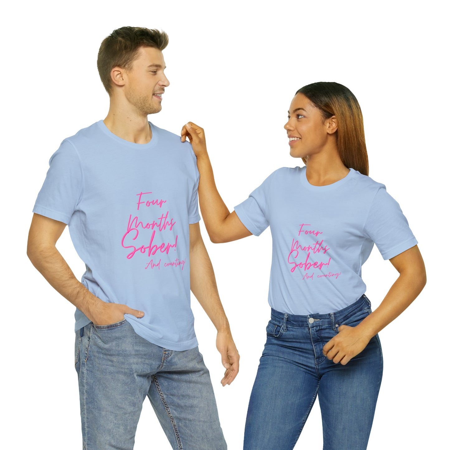 Four Months Sober Unisex Jersey Short Sleeve Tee
