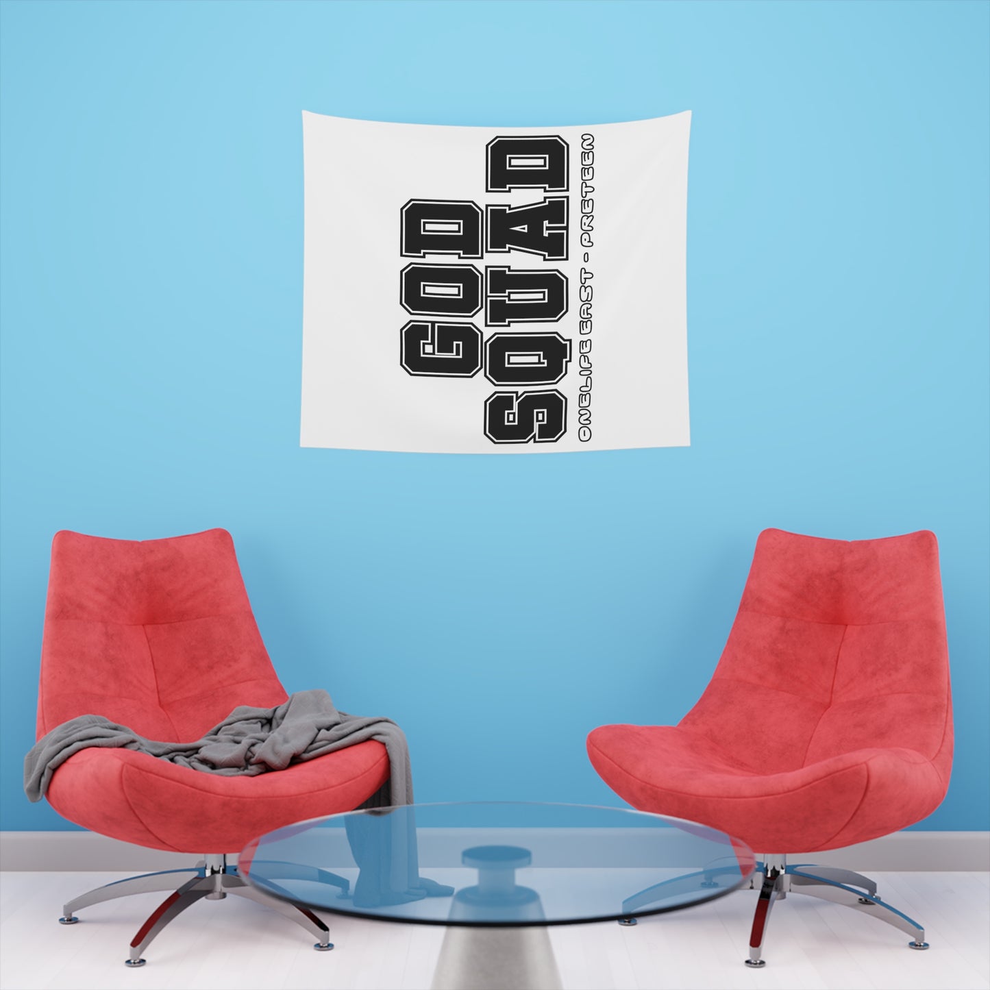 “God Squad” - Pre-Teen Room - Printed Wall Tapestry