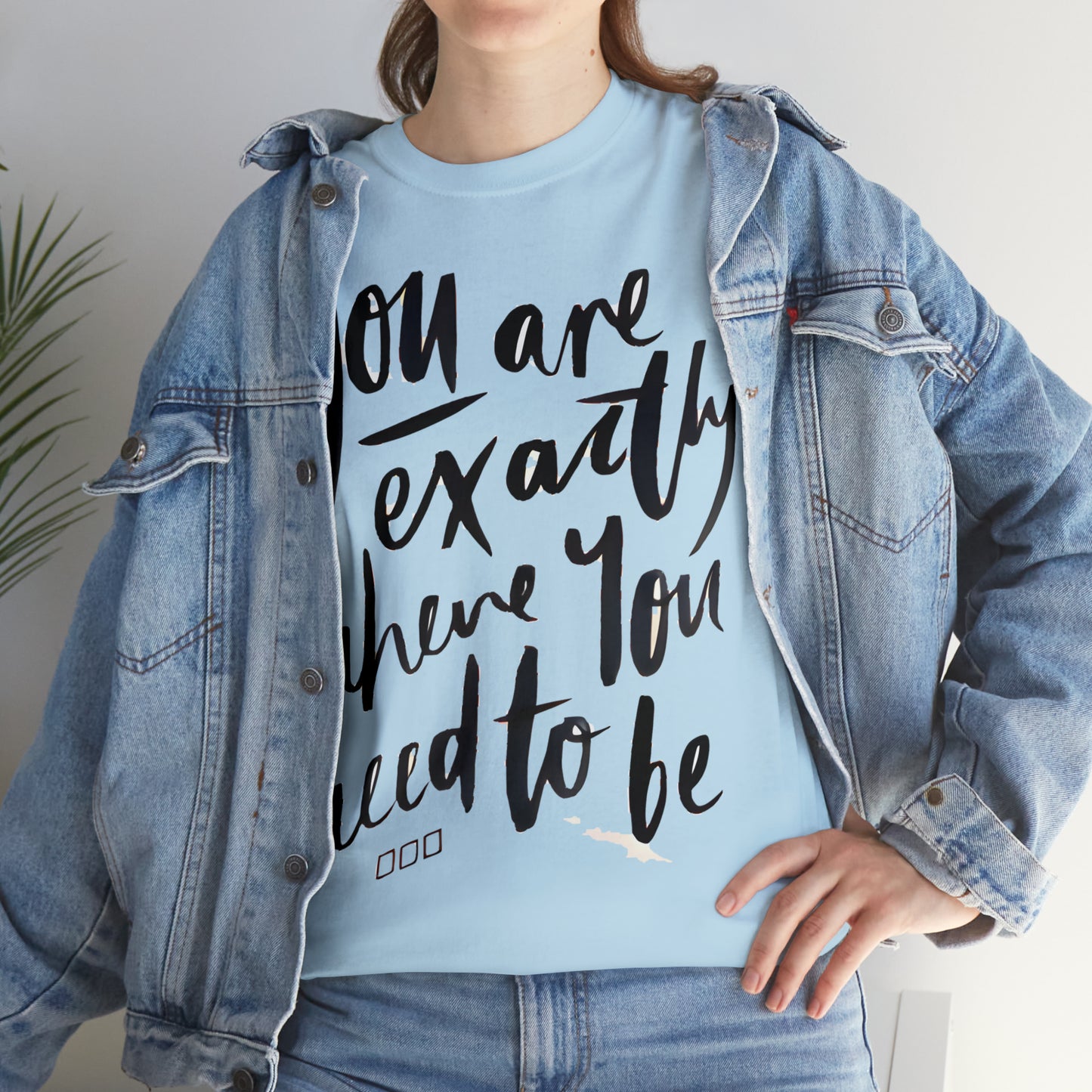 You re EXACTLY where you need to be  - CR Celebrate Recovery Classic Logo - Unisex Heavy Cotton Tee