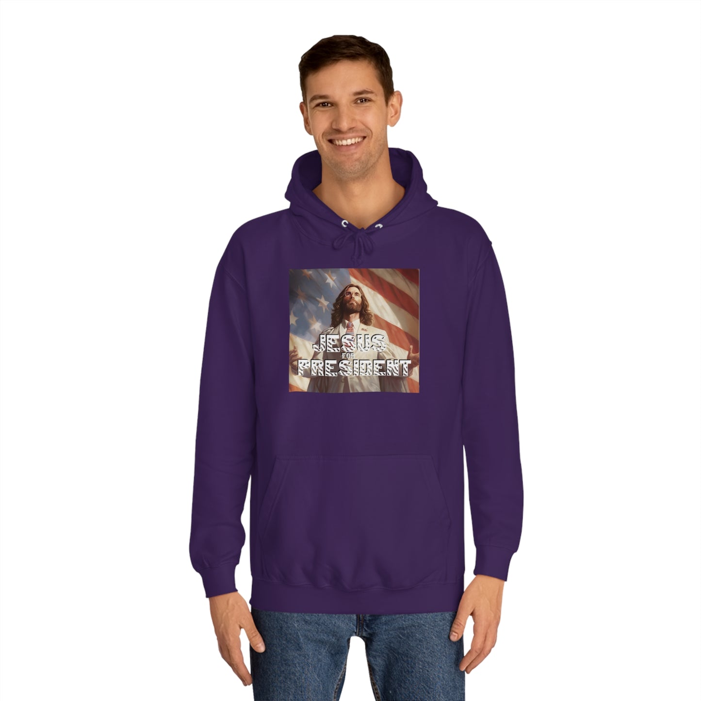 Jesus for President  Unisex College Hoodie