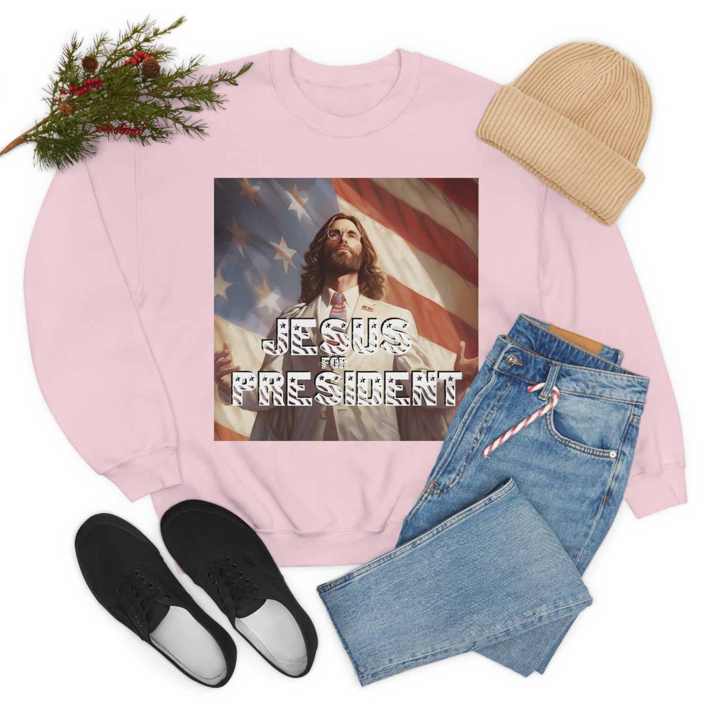 Jesus for President Unisex Heavy Blend™ Crewneck Sweatshirt