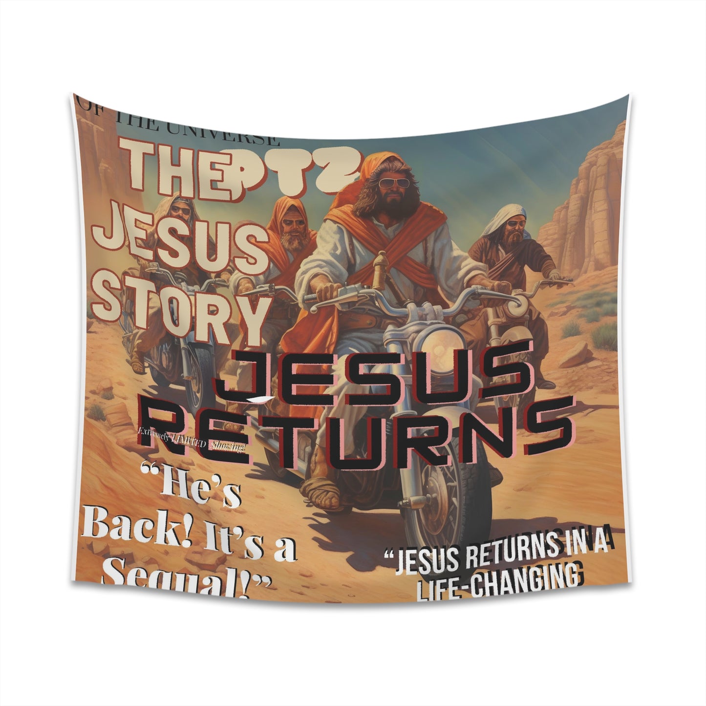 The Jesus Story PT2 “Jesus Returns  Printed Wall Tapestry