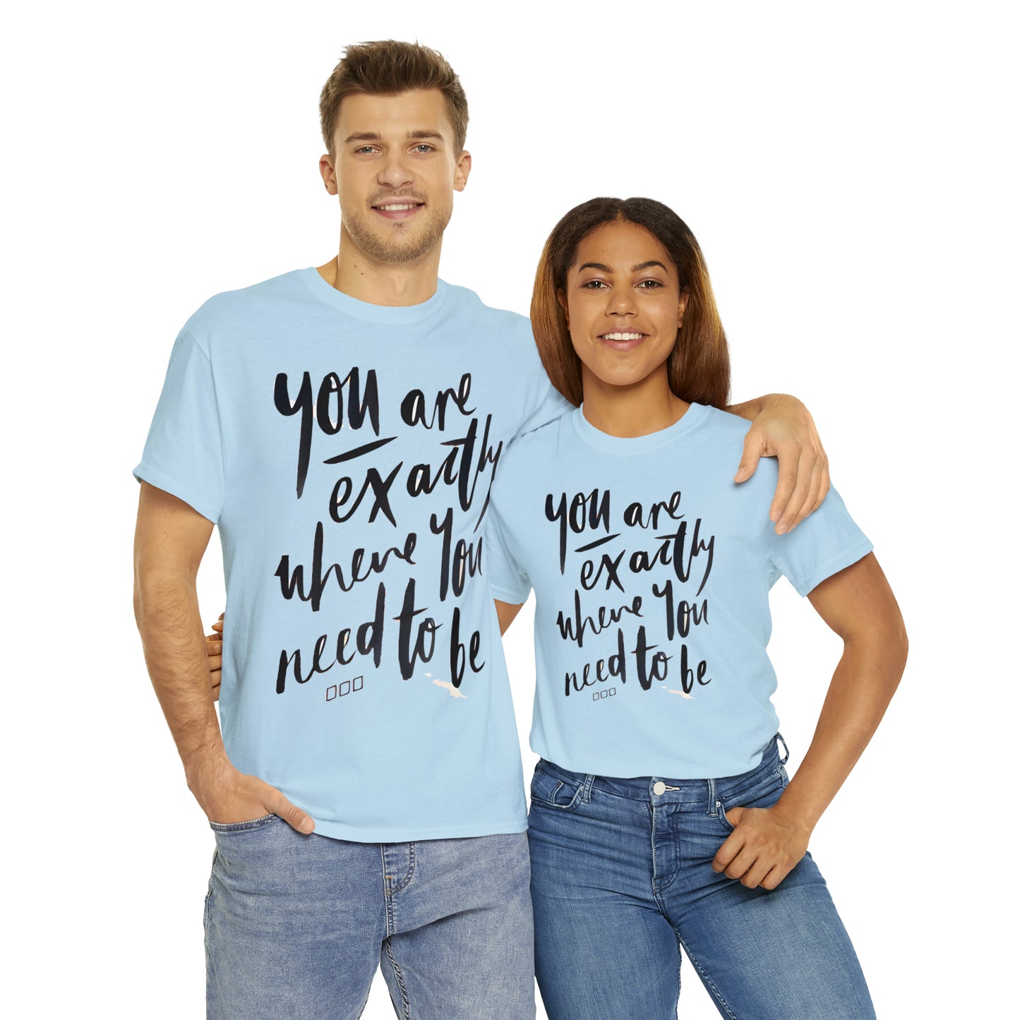 You re EXACTLY where you need to be  - CR Celebrate Recovery Classic Logo - Unisex Heavy Cotton Tee