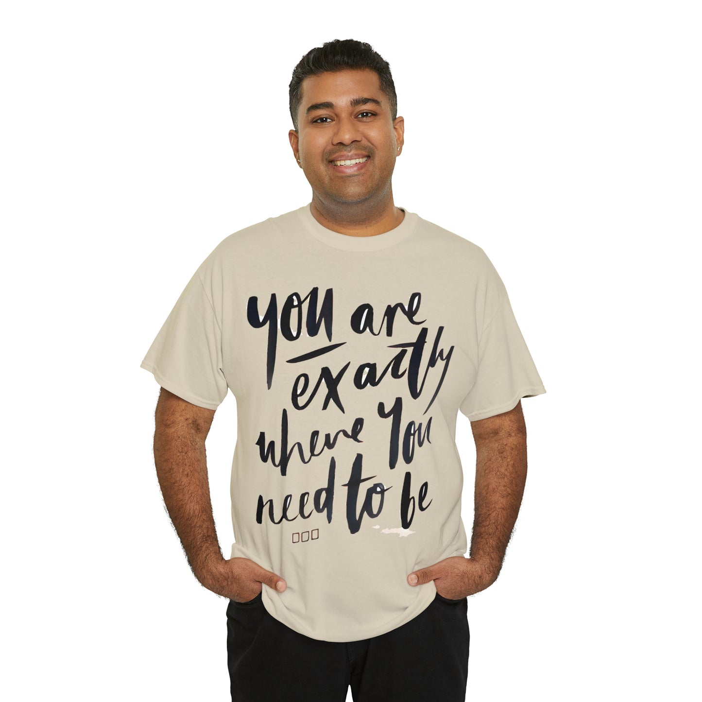 You re EXACTLY where you need to be  - CR Celebrate Recovery Classic Logo - Unisex Heavy Cotton Tee