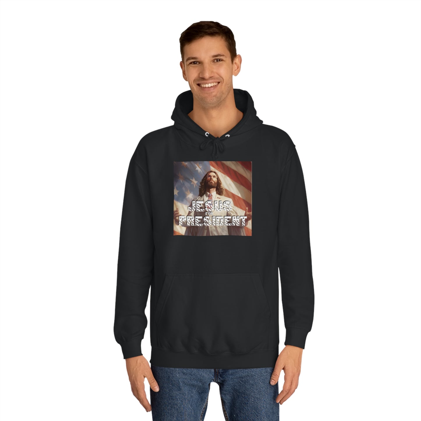 Jesus for President  Unisex College Hoodie