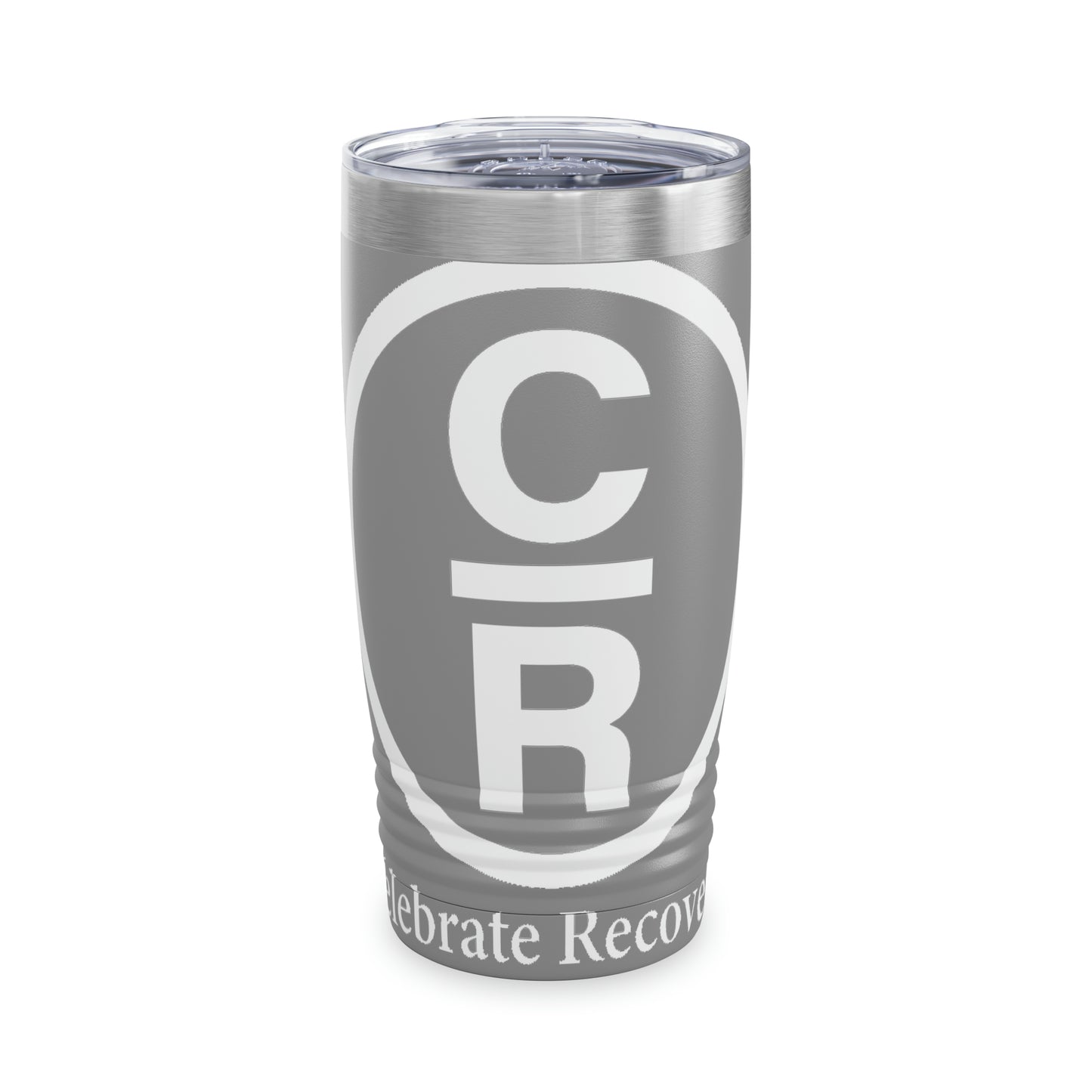 CR Celebrate Recovery Basic Logo White Ringneck Tumbler, 20oz