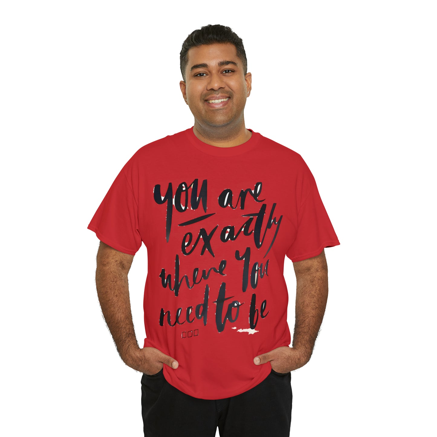 You re EXACTLY where you need to be  - CR Celebrate Recovery Classic Logo - Unisex Heavy Cotton Tee