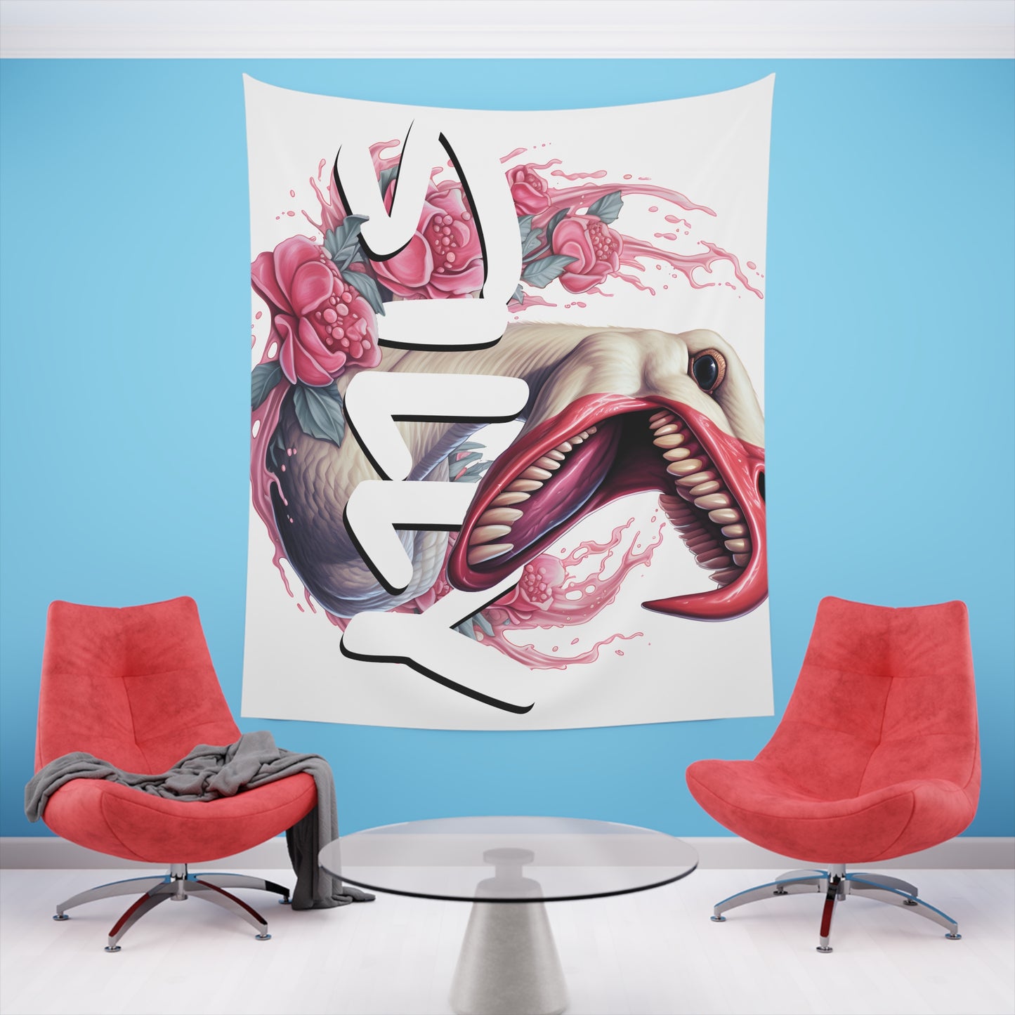 Aggressively Silly Goose Printed Wall Tapestry