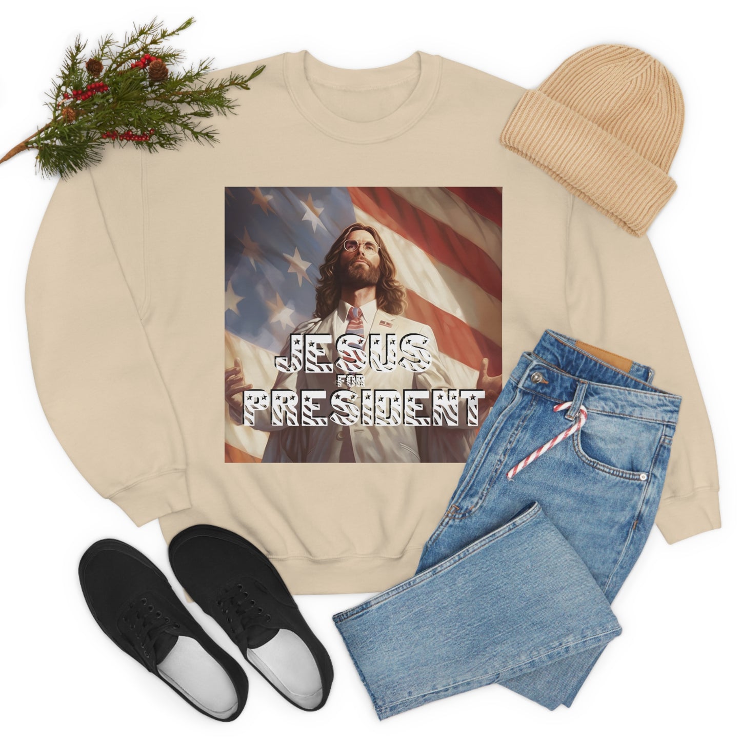 Jesus for President Unisex Heavy Blend™ Crewneck Sweatshirt