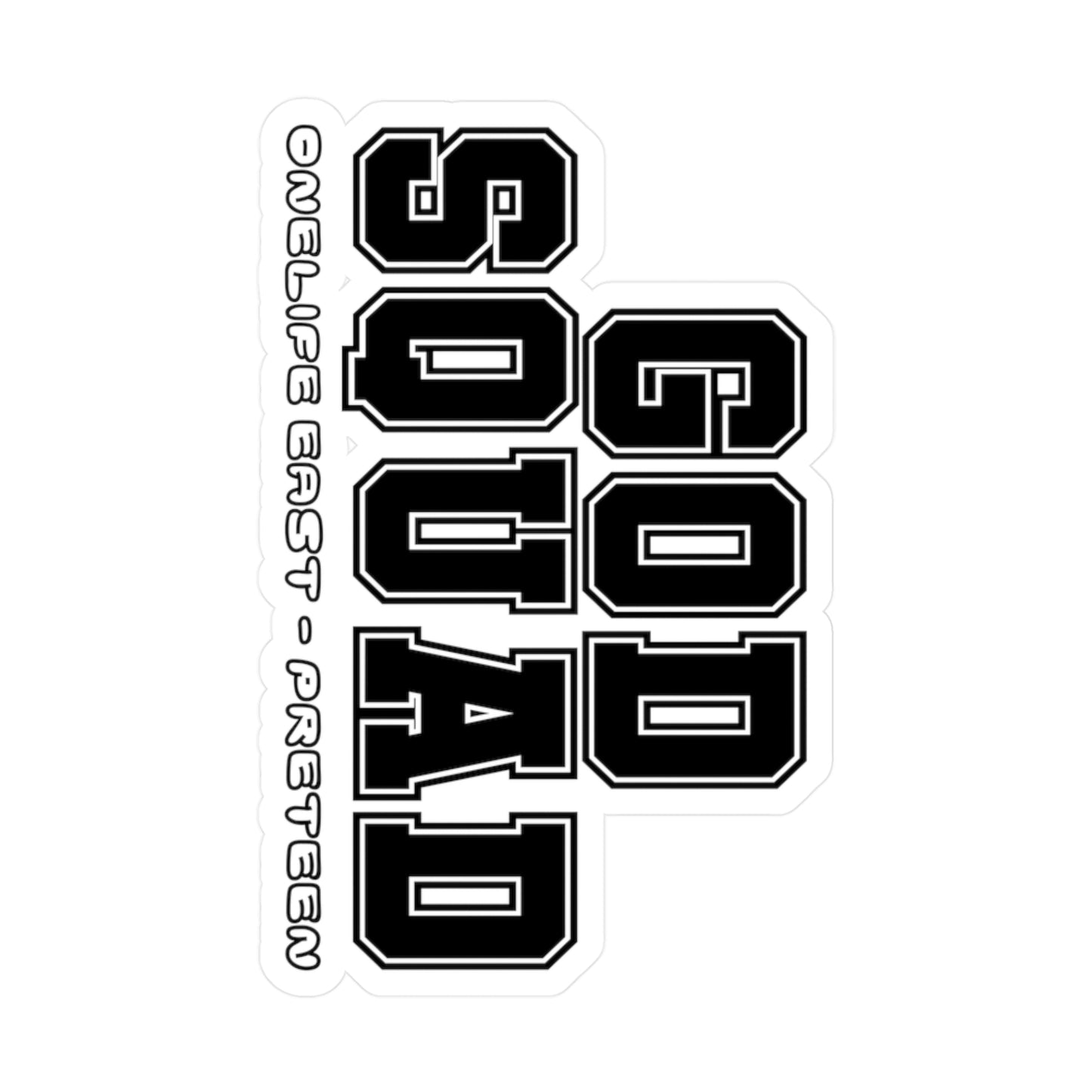 “God Squad” - Pre-Teen Room - Kiss-Cut Vinyl Decals