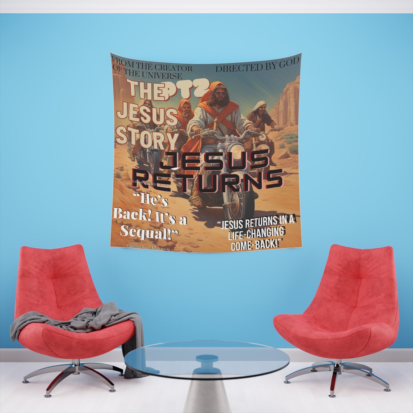 The Jesus Story PT2 “Jesus Returns  Printed Wall Tapestry