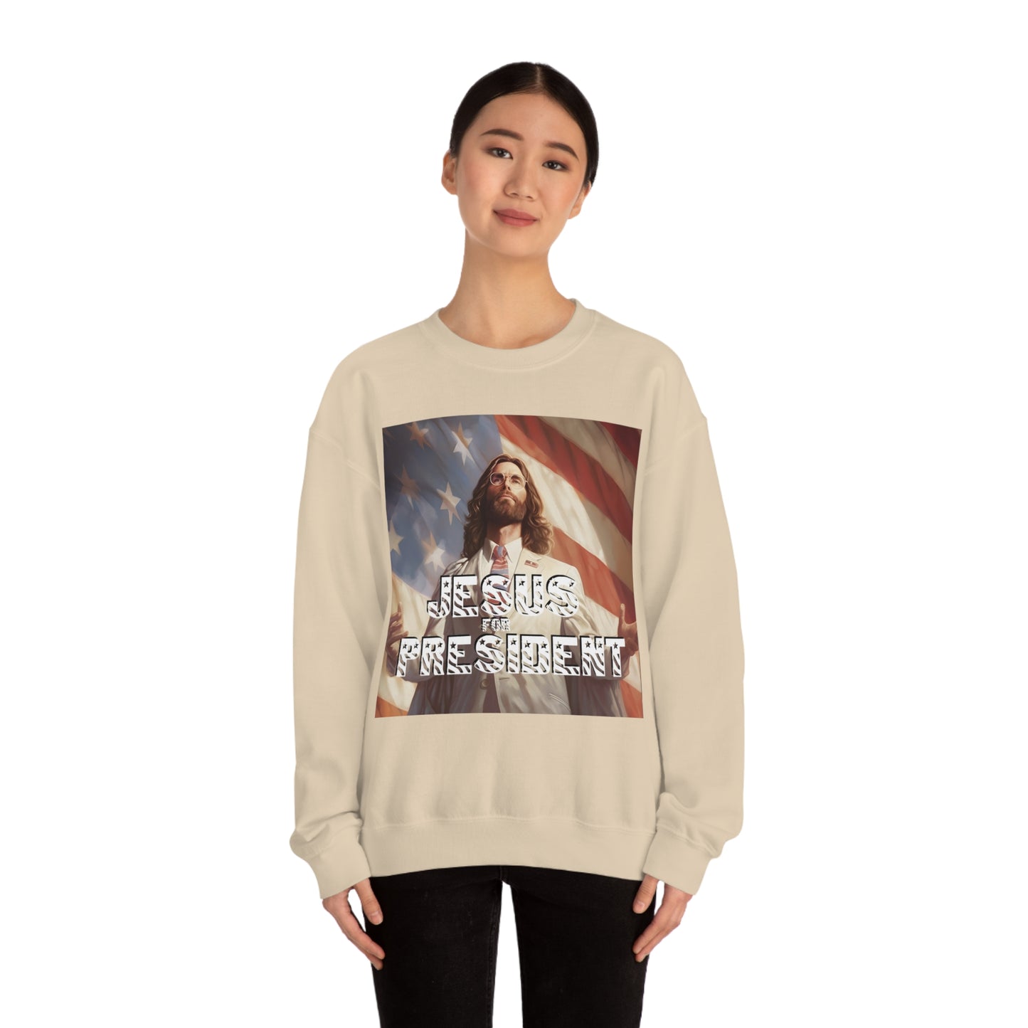 Jesus for President Unisex Heavy Blend™ Crewneck Sweatshirt