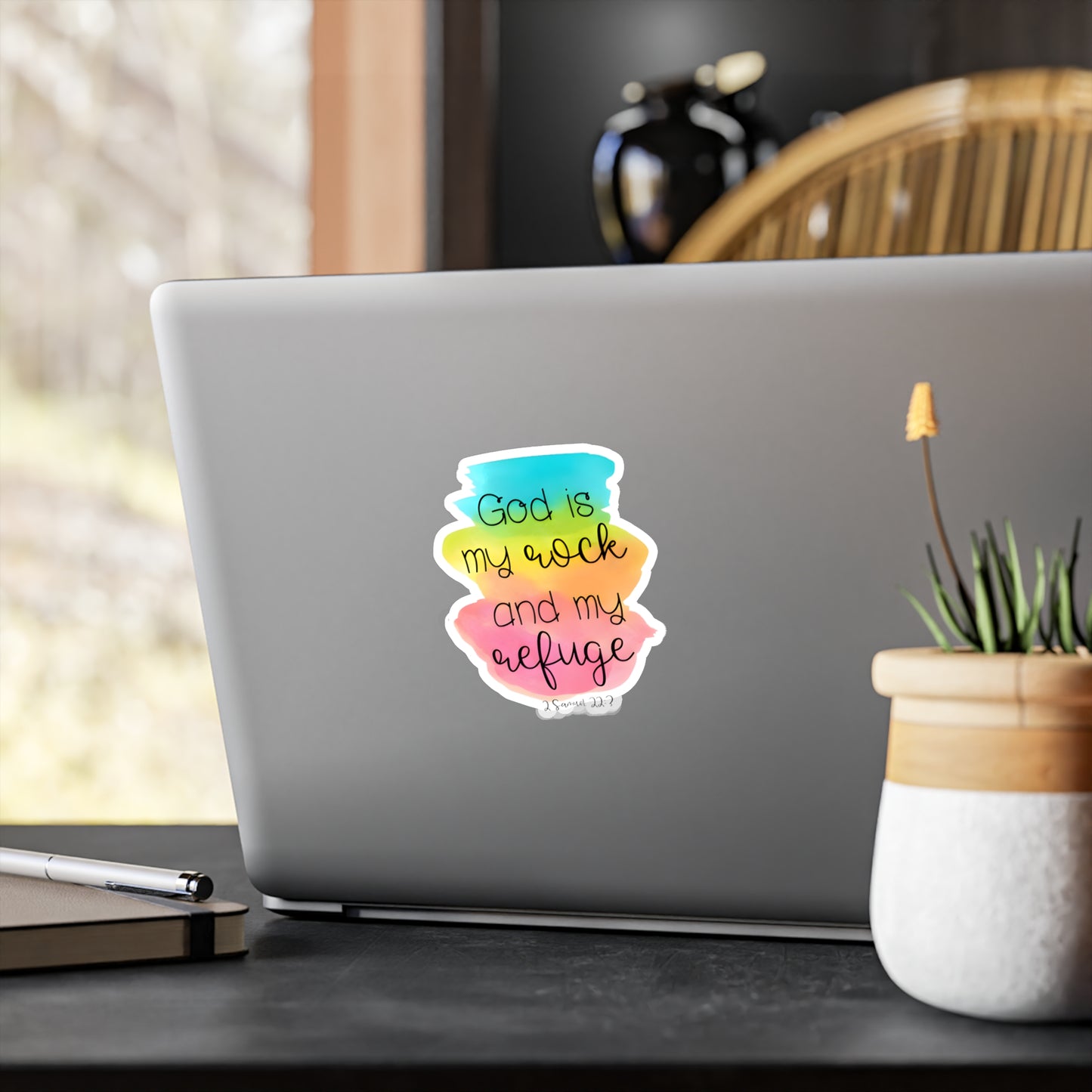GOD is my rock and my refuge - 2 Samuel Kiss-Cut Vinyl Decals