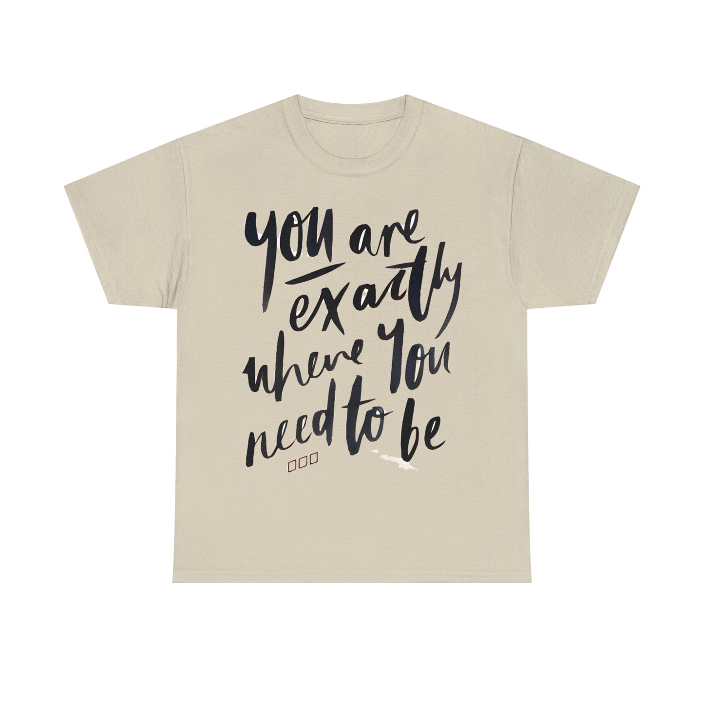 You re EXACTLY where you need to be  - CR Celebrate Recovery Classic Logo - Unisex Heavy Cotton Tee