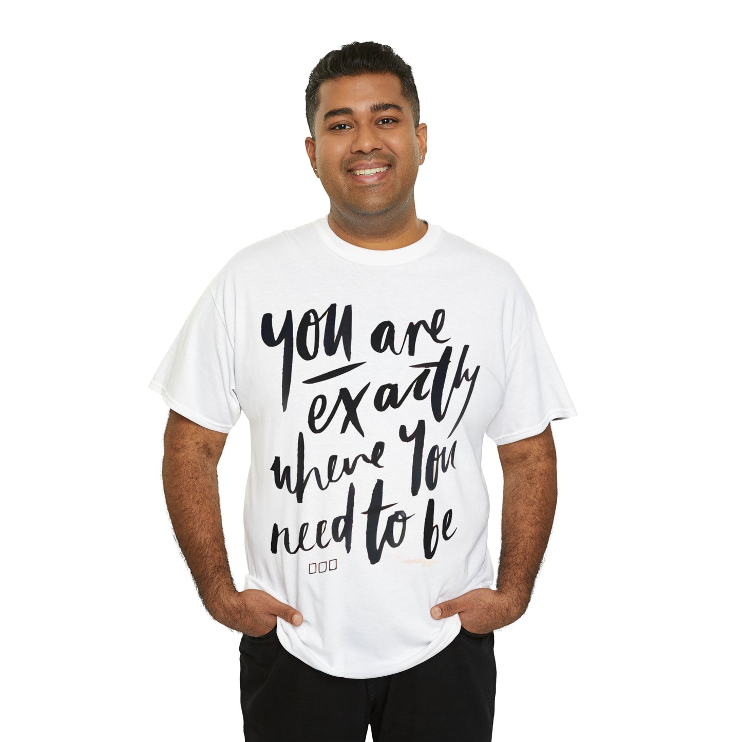 You re EXACTLY where you need to be  - CR Celebrate Recovery Classic Logo - Unisex Heavy Cotton Tee