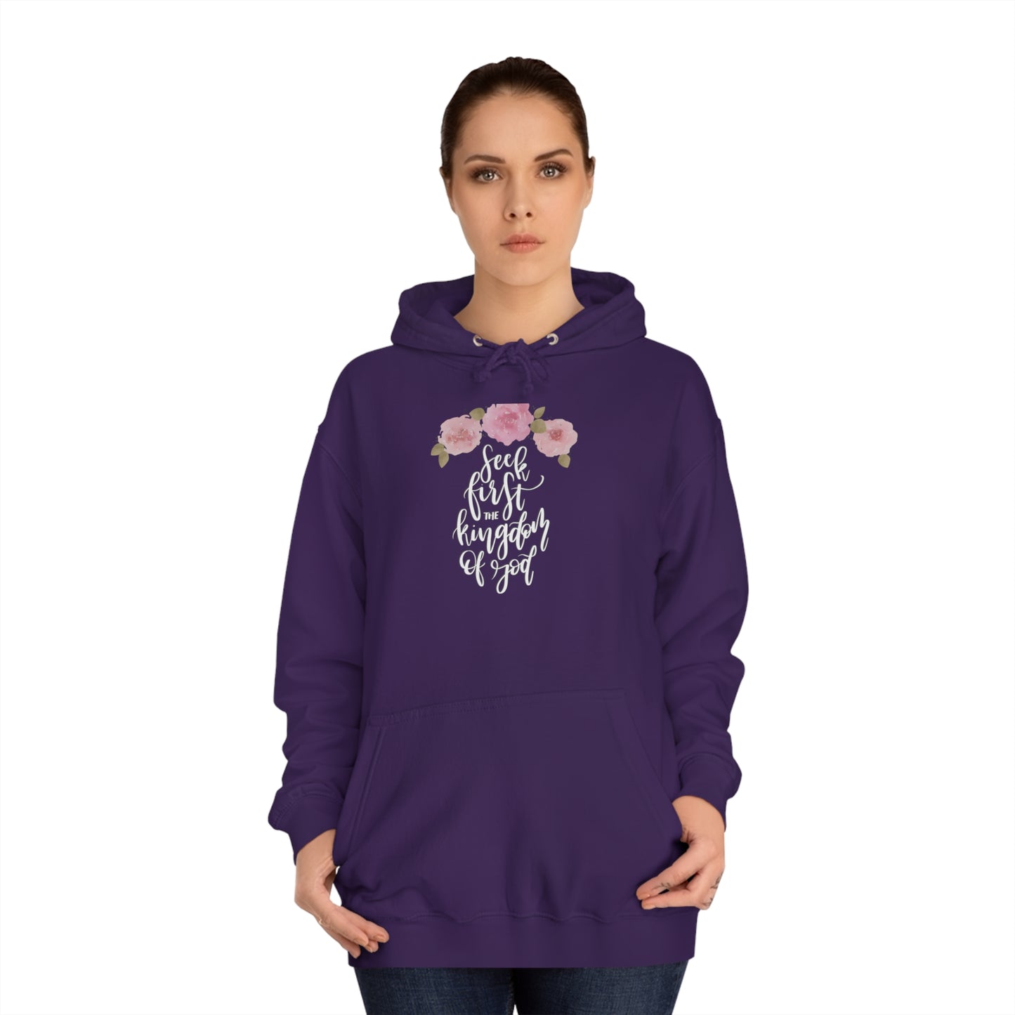 Seek First the Kingdom of God - Unisex College Hoodie