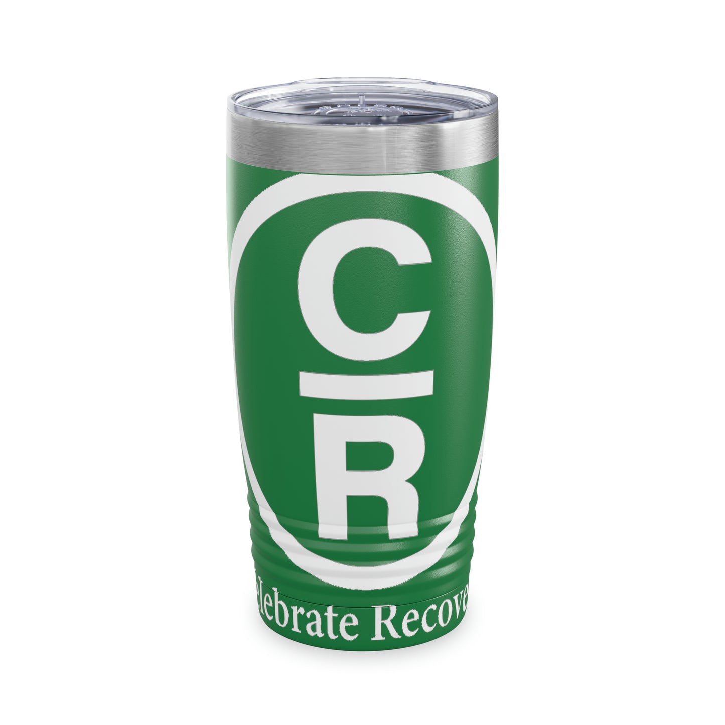 CR Celebrate Recovery Basic Logo White Ringneck Tumbler, 20oz
