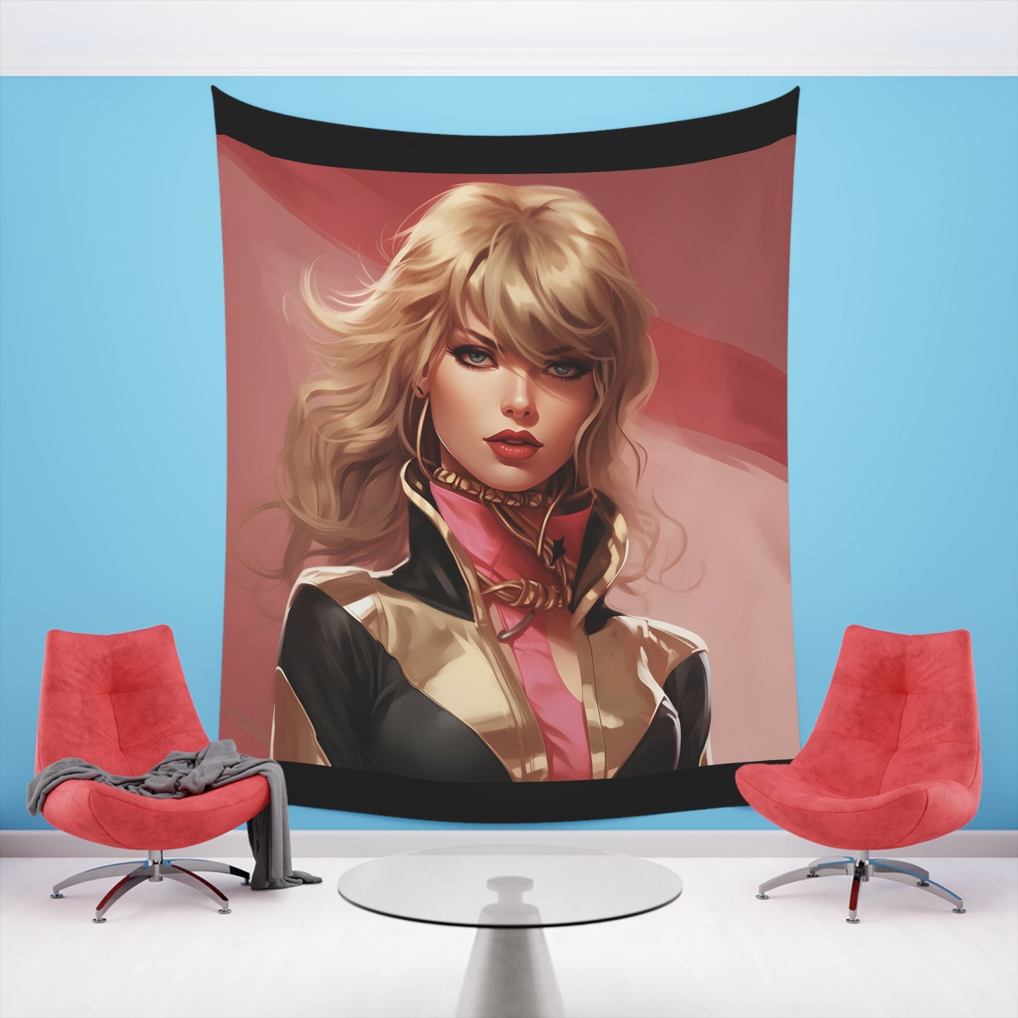 Anime Taylor Swift 4- Printed Wall Tapestry
