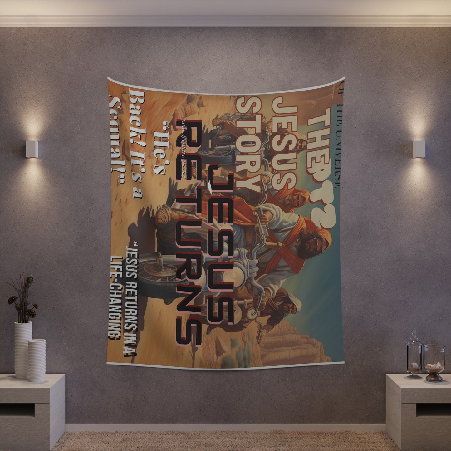 The Jesus Story PT2 “Jesus Returns  Printed Wall Tapestry