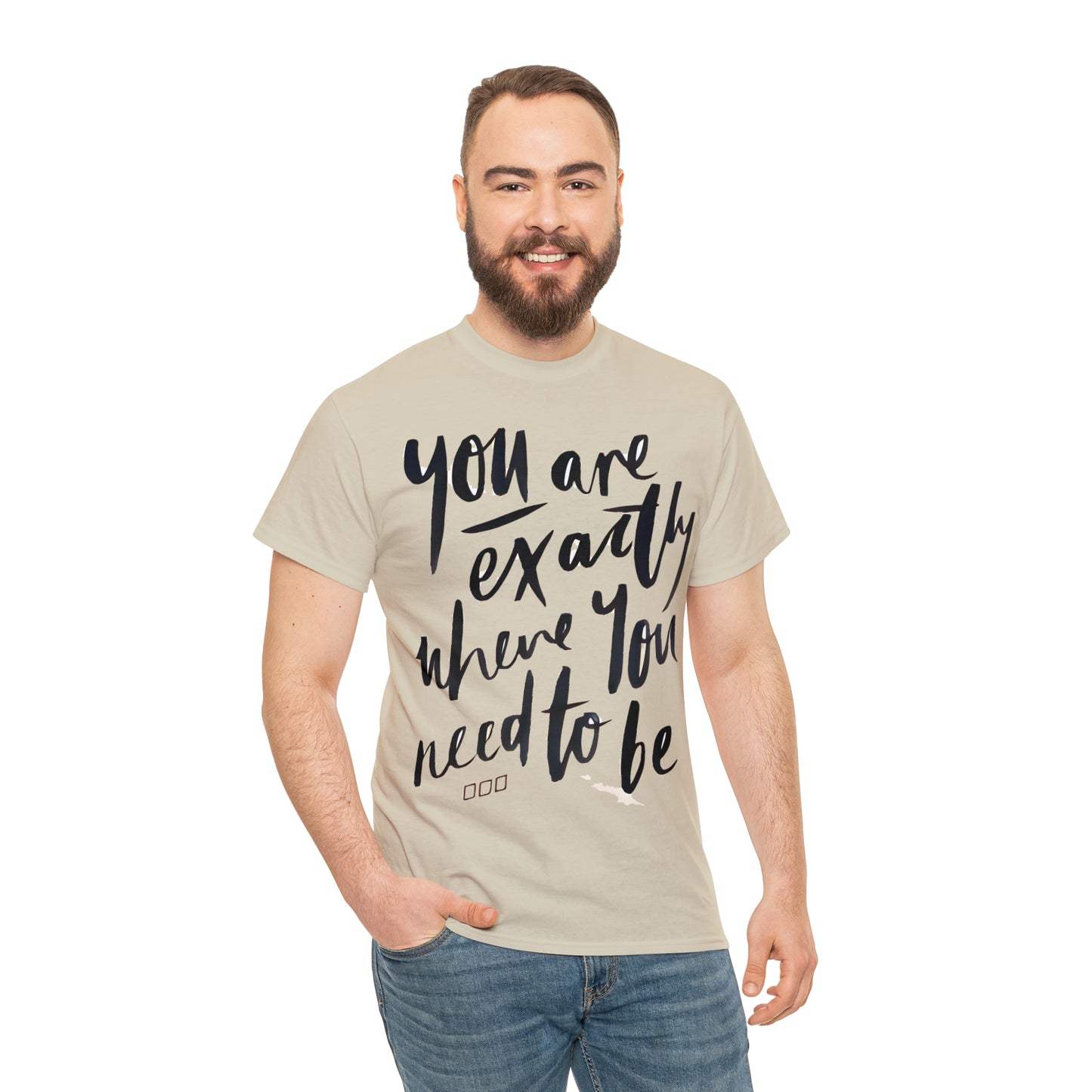 You re EXACTLY where you need to be  - CR Celebrate Recovery Classic Logo - Unisex Heavy Cotton Tee