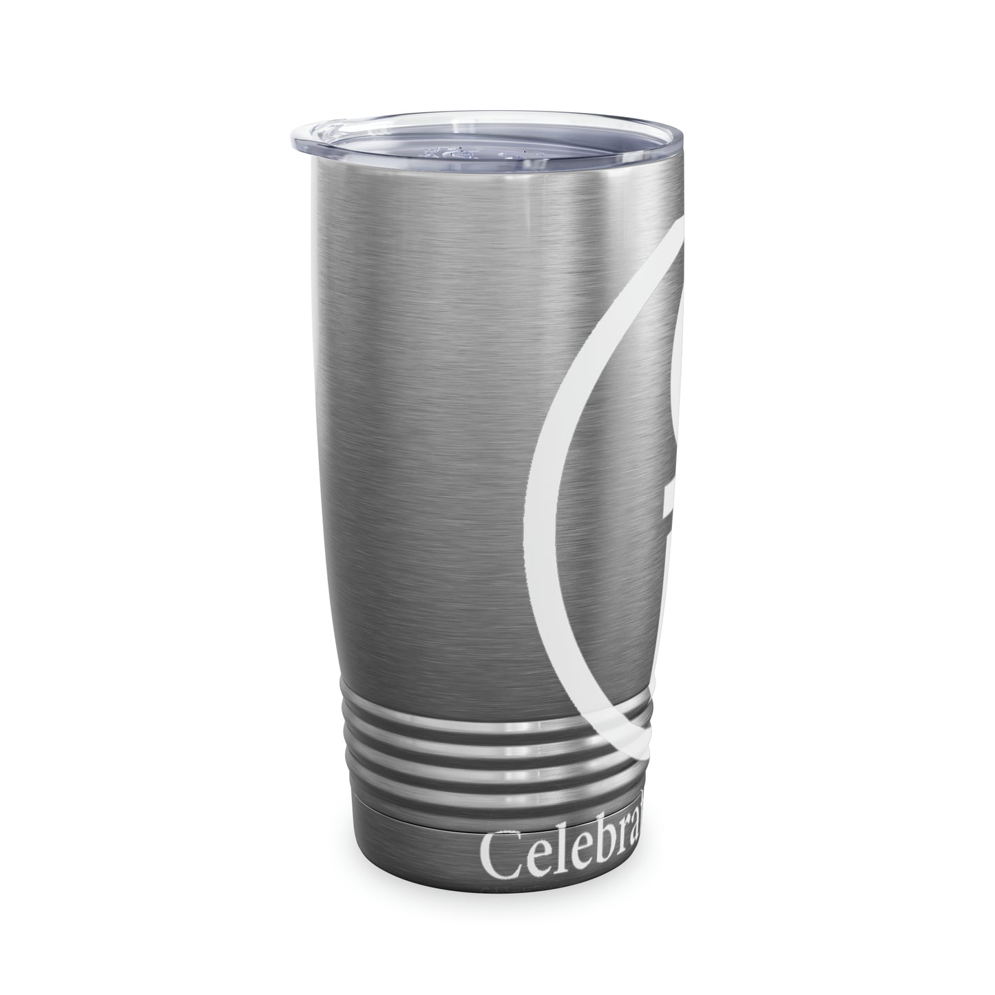 CR Celebrate Recovery Basic Logo White Ringneck Tumbler, 20oz