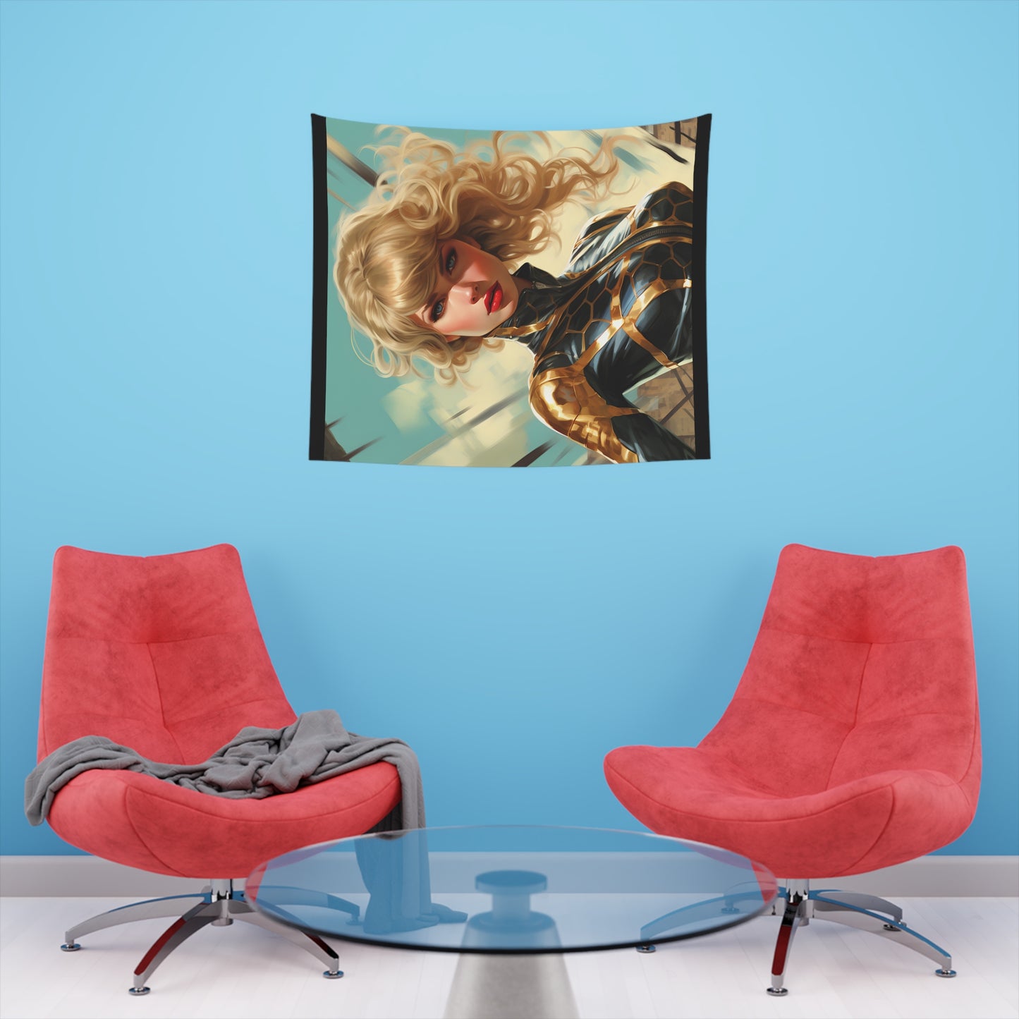 Anime Taylor Swift 3- Printed Wall Tapestry