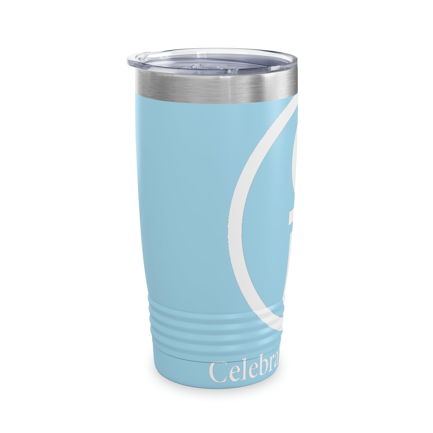 CR Celebrate Recovery Basic Logo White Ringneck Tumbler, 20oz