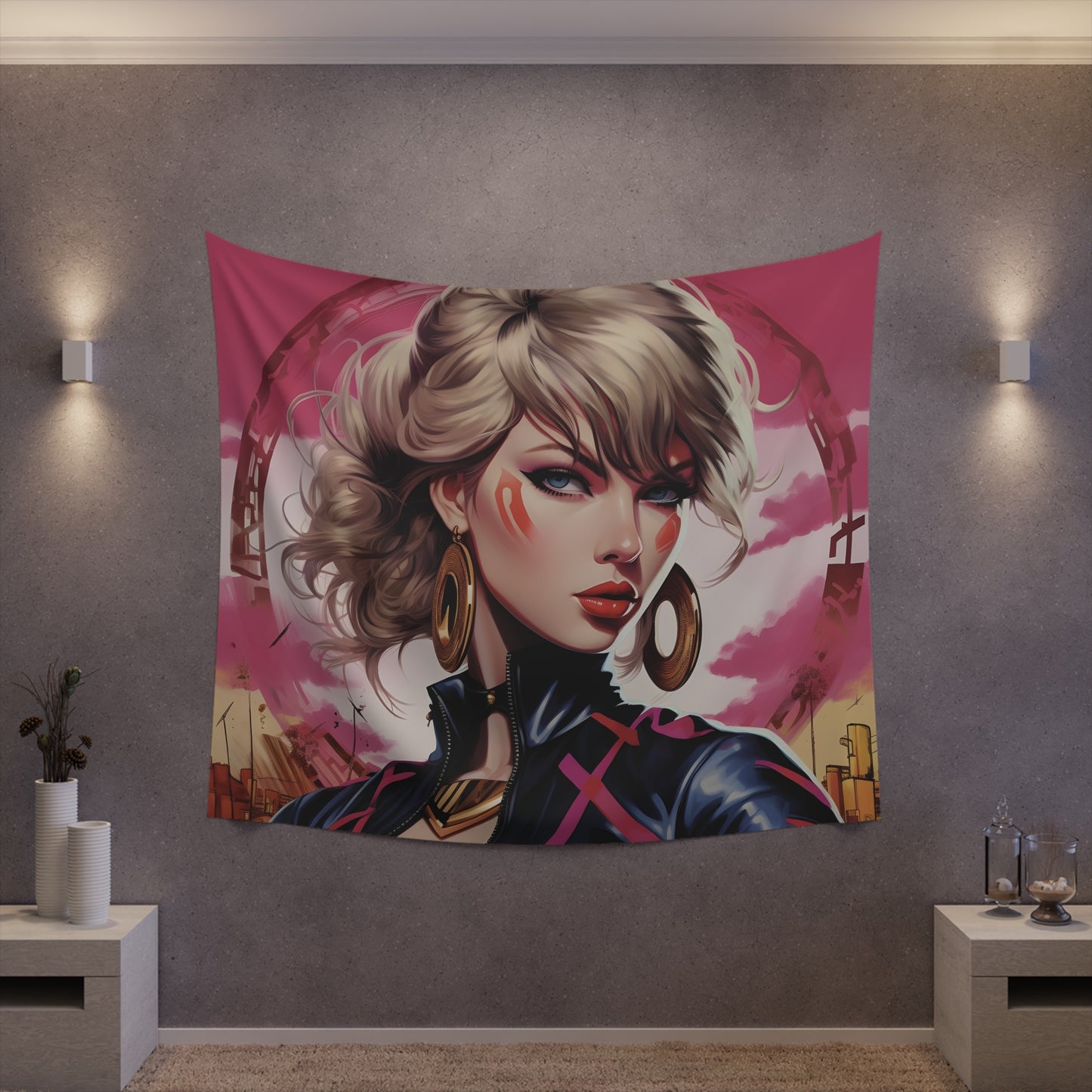 Anime Taylor Swift 2- Printed Wall Tapestry