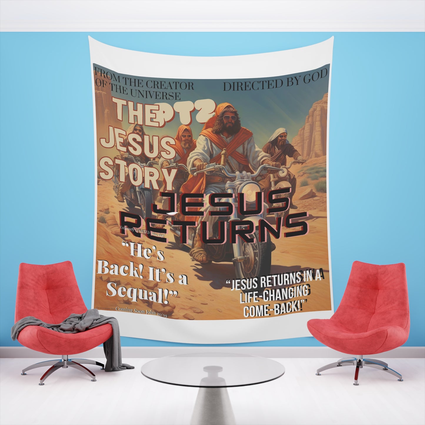 The Jesus Story PT2 “Jesus Returns  Printed Wall Tapestry