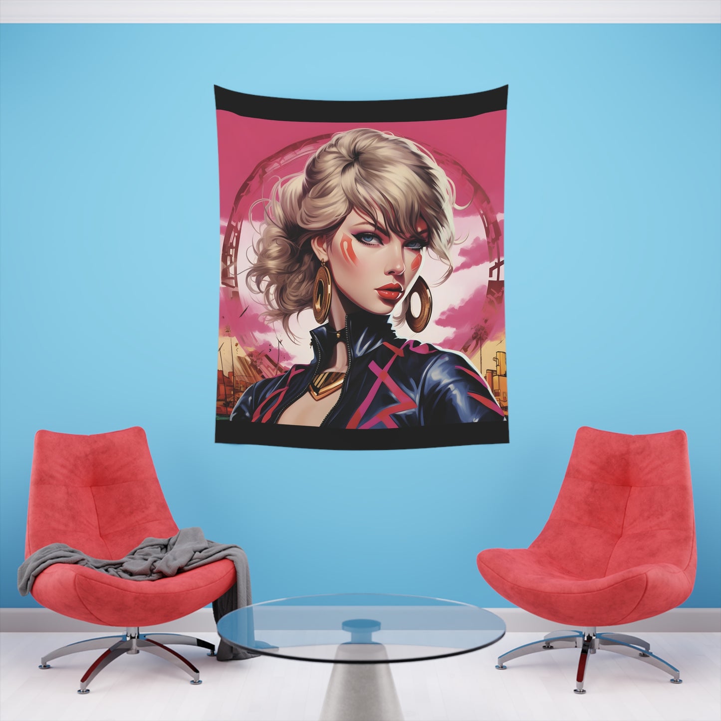 Anime Taylor Swift 2- Printed Wall Tapestry