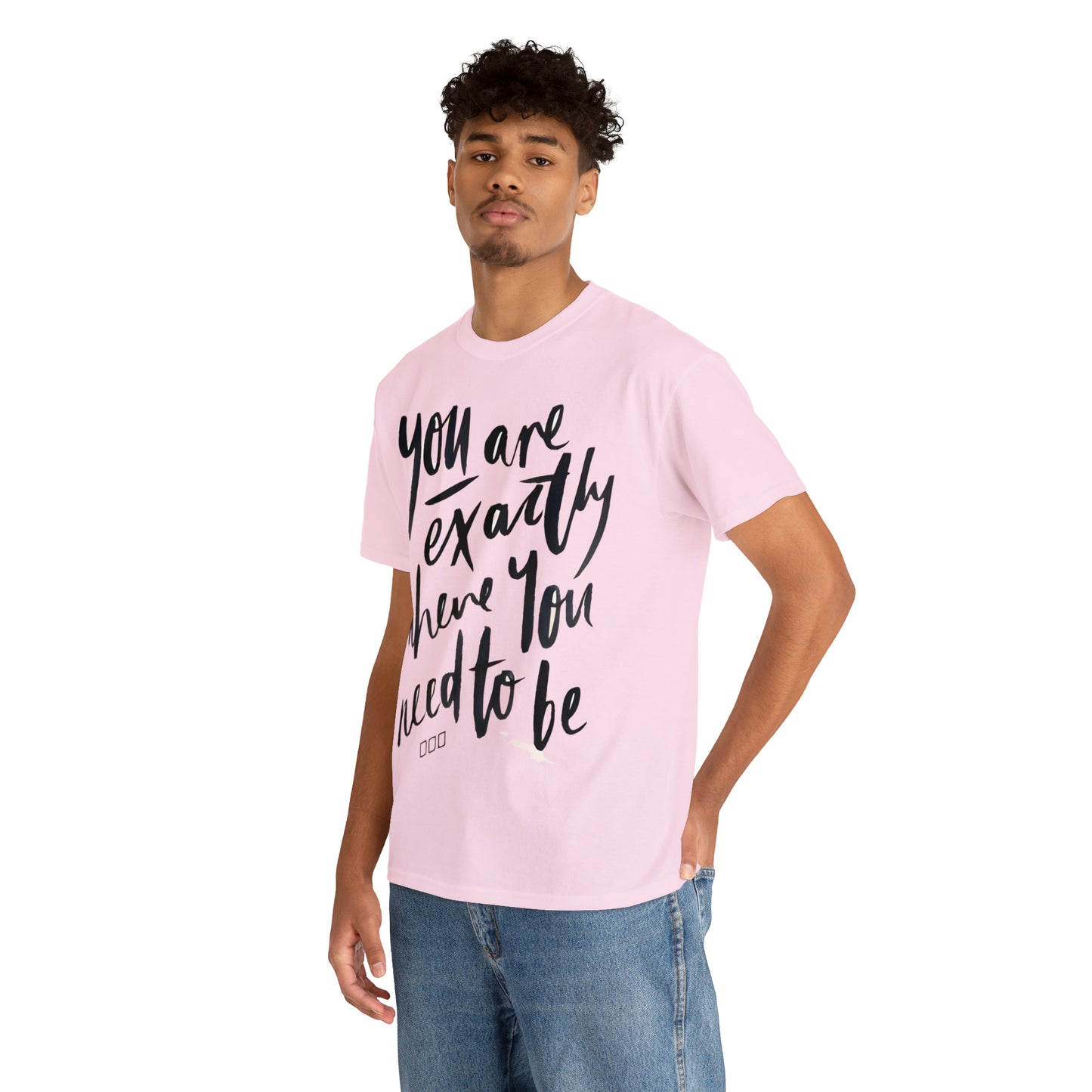 You re EXACTLY where you need to be  - CR Celebrate Recovery Classic Logo - Unisex Heavy Cotton Tee