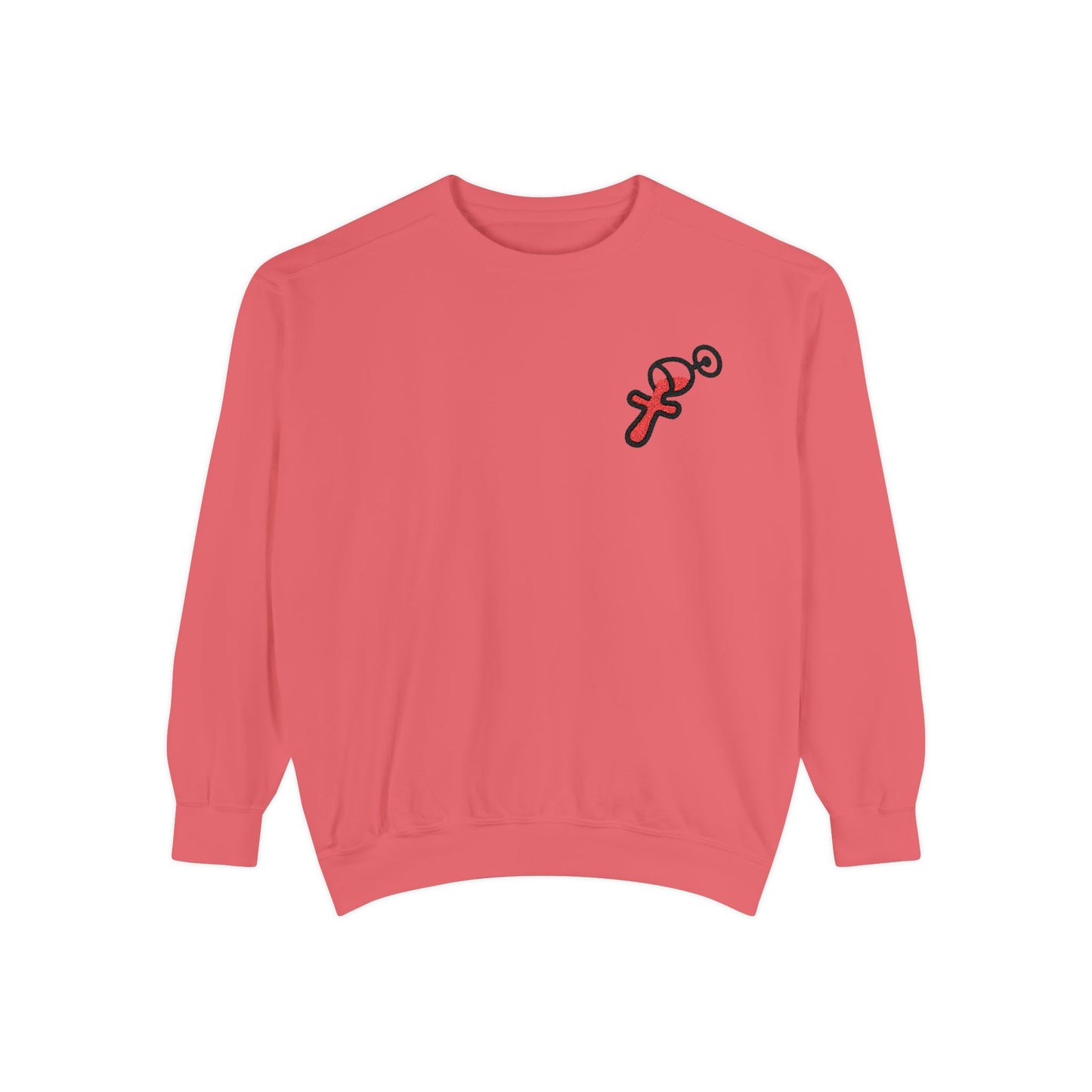 “Sip of Sacrifice” Embroidered Crewneck — Disciple Dad (Water-Into-Wine Drop Collection)