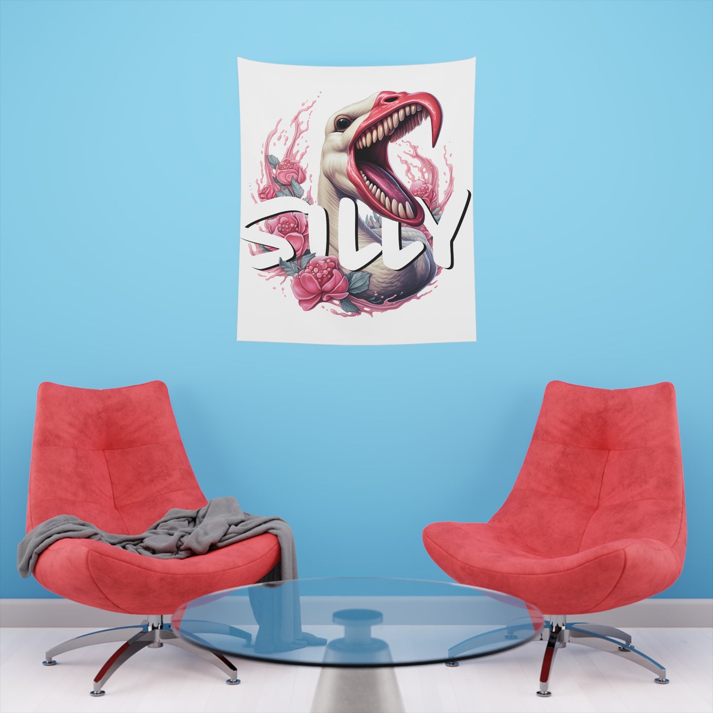 Aggressively Silly Goose Printed Wall Tapestry