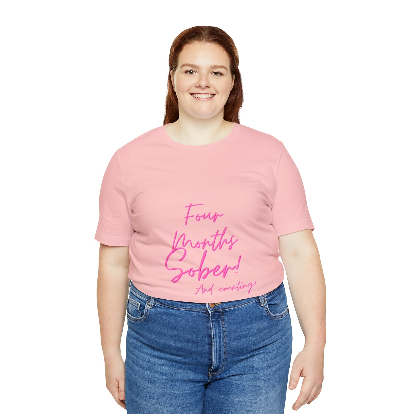 Four Months Sober Unisex Jersey Short Sleeve Tee