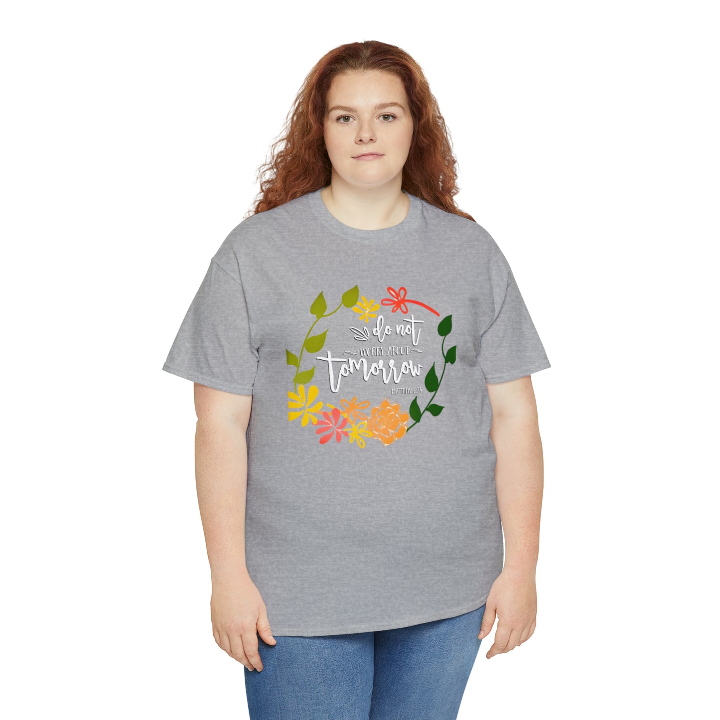 Do not worry about tomorrow (Matthew) - Unisex Heavy Cotton Short Sleeve Tee