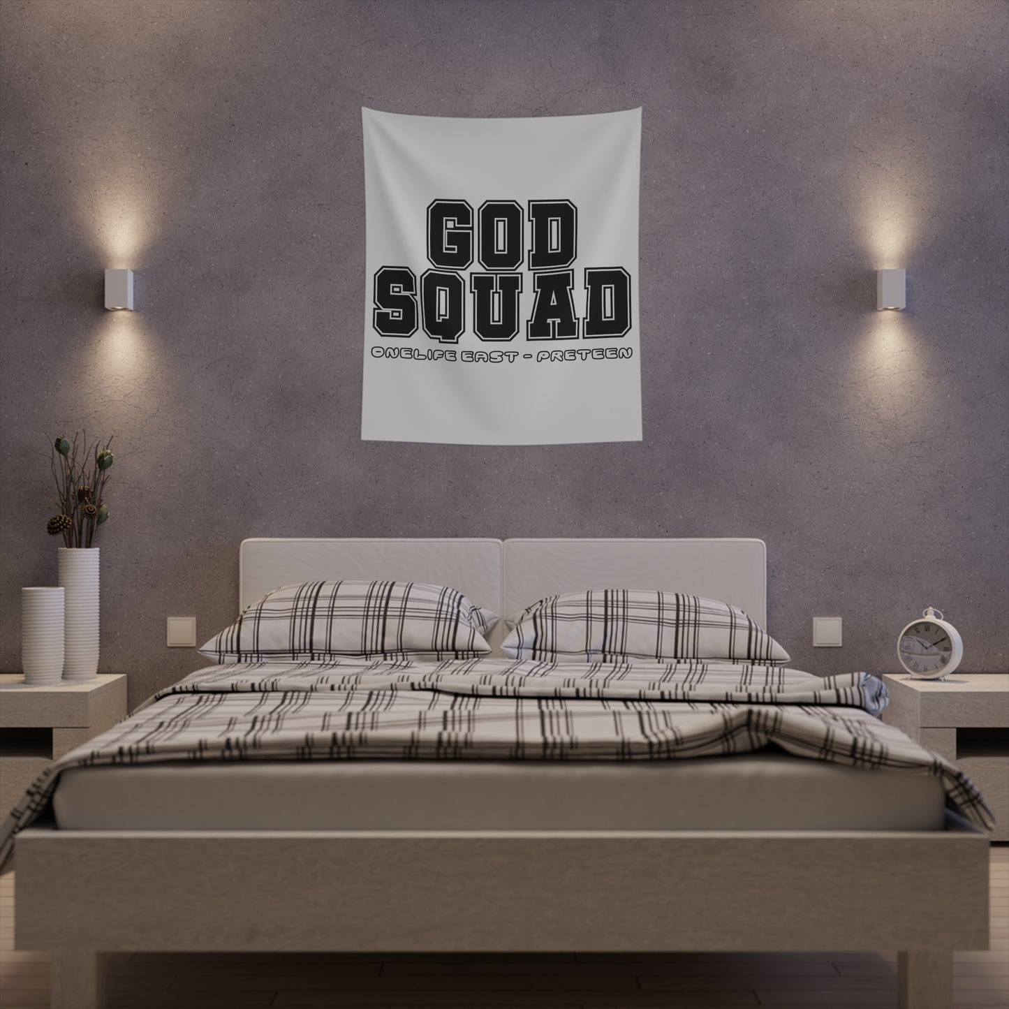 “God Squad” - Pre-Teen Room - Printed Wall Tapestry