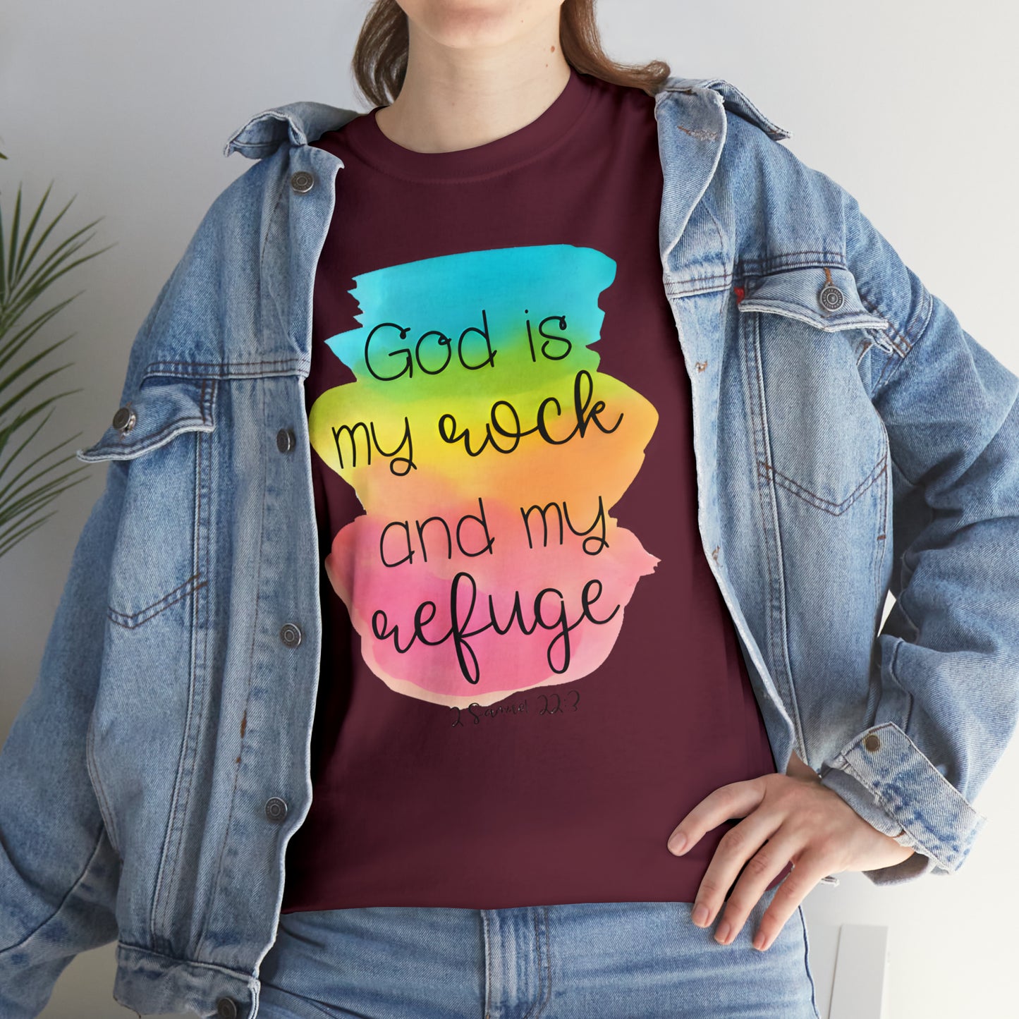God is my rock and my refuge - Unisex Heavy Cotton Short Sleeve Tee