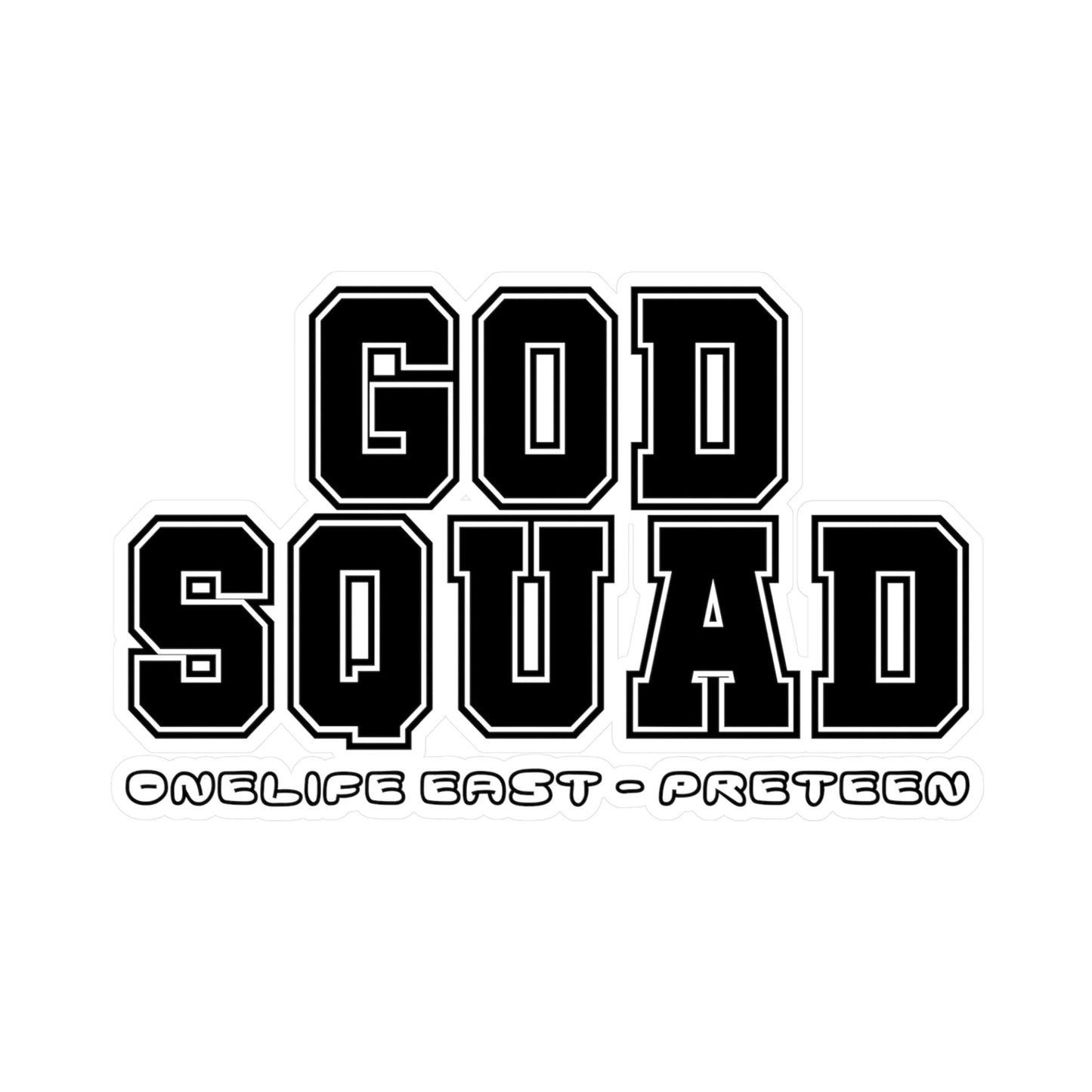 “God Squad” - Pre-Teen Room - Kiss-Cut Vinyl Decals