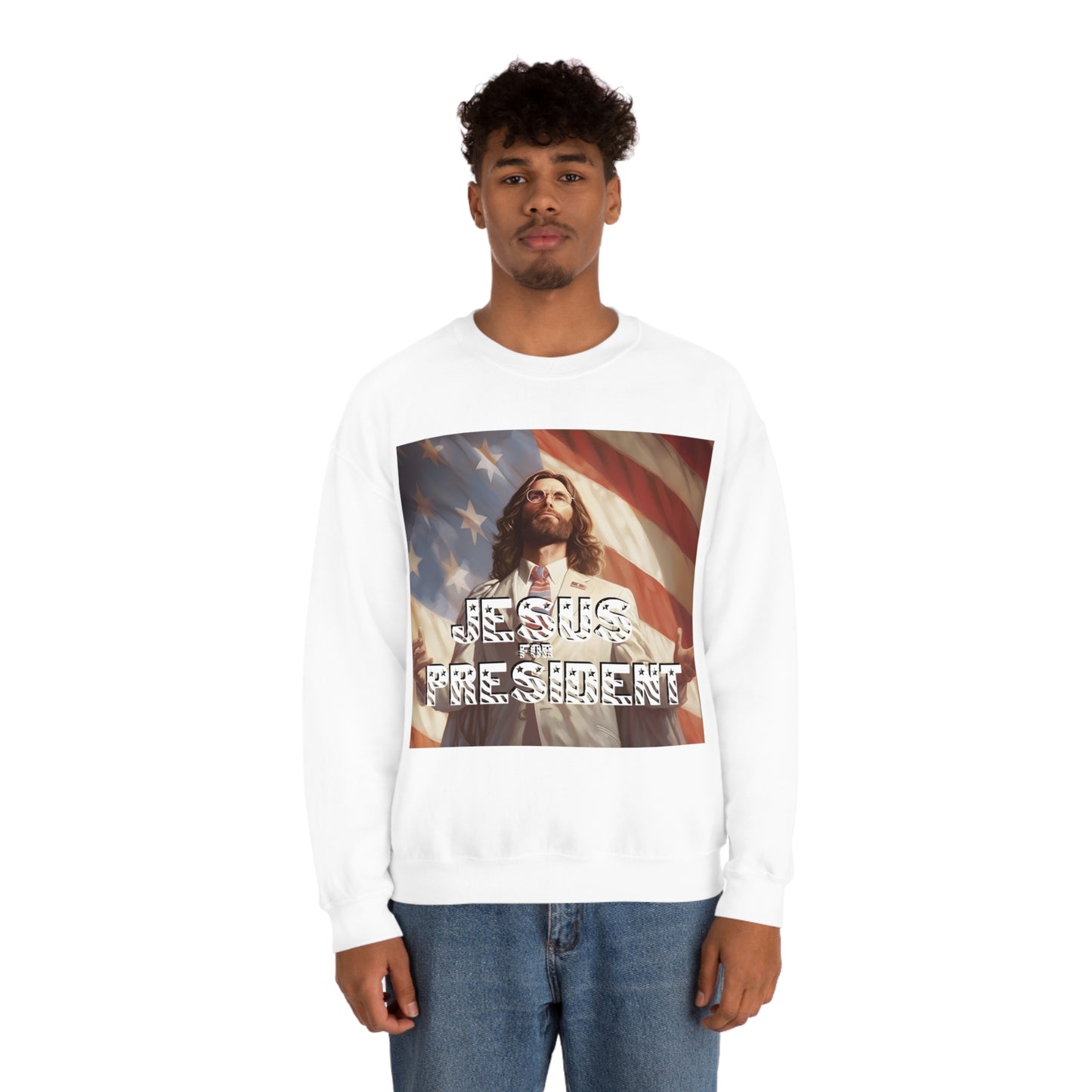 Jesus for President Unisex Heavy Blend™ Crewneck Sweatshirt