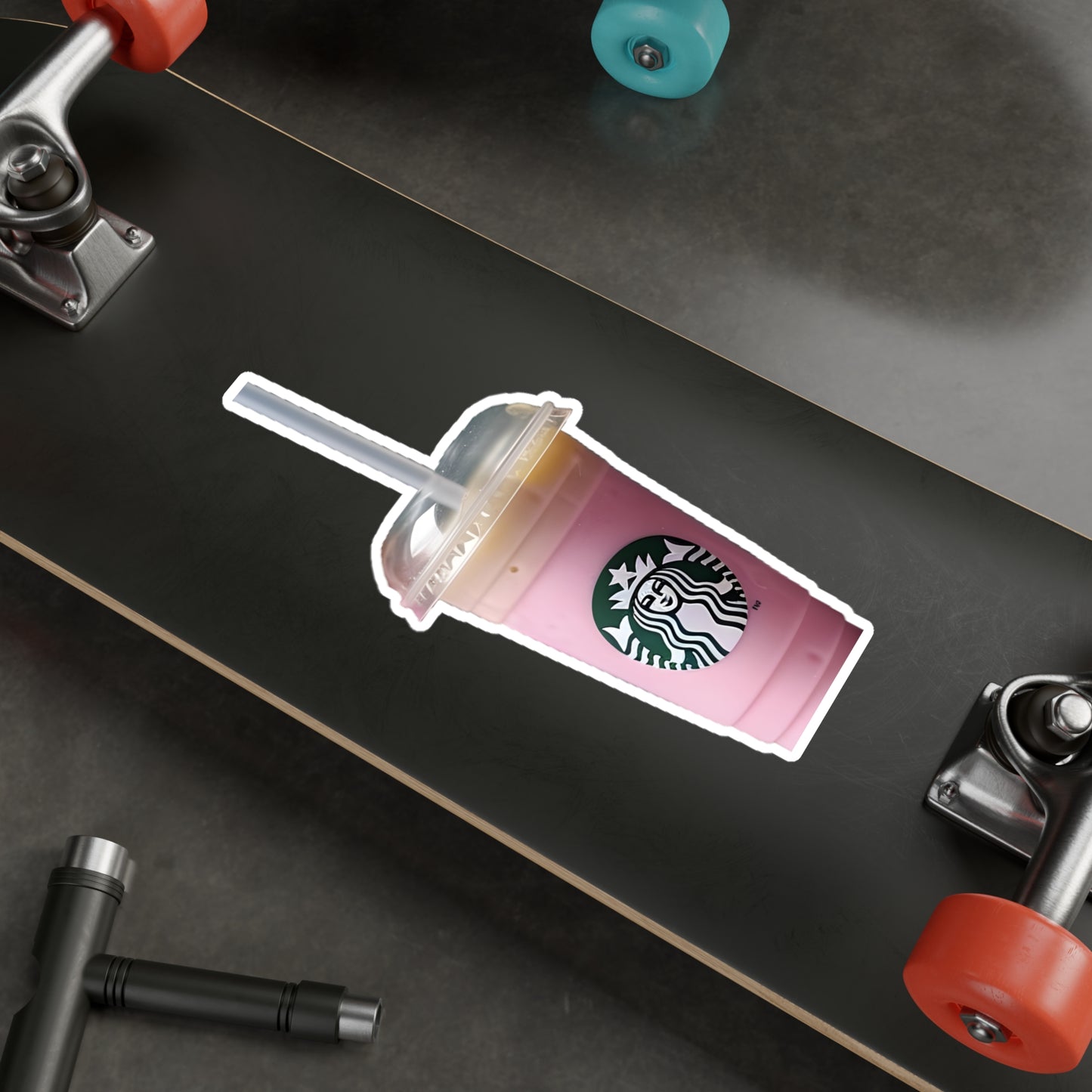 Pink Starbucks Drink Kiss-Cut Vinyl Decals