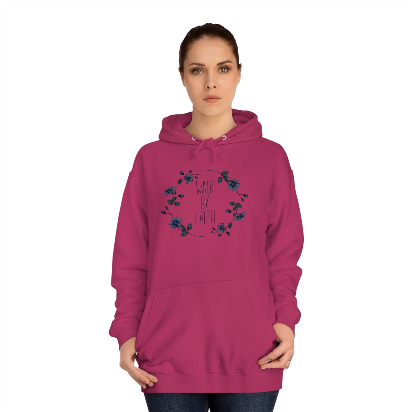 Walk by Faith - Unisex College Hoodie