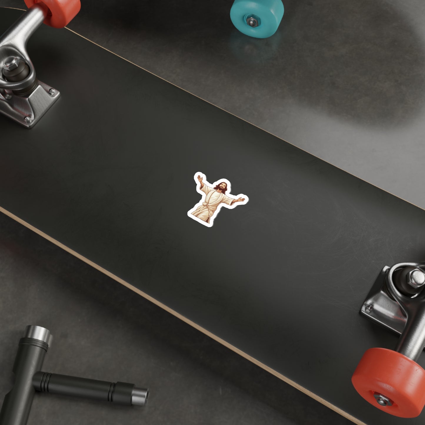 He is Waiting with Outstretched Arms to Welcome Us -4  Die-Cut Stickers (MB)