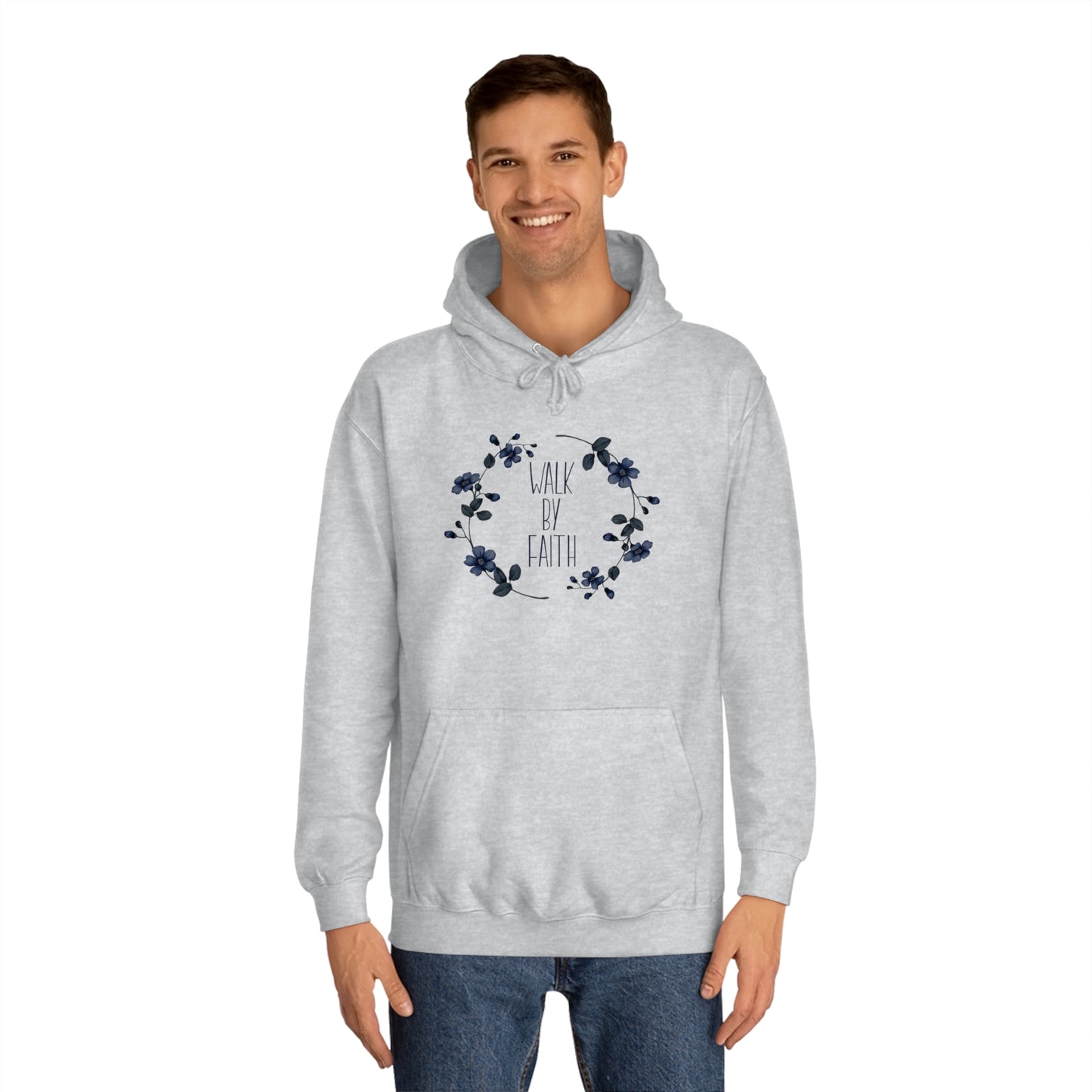 Walk by Faith - Unisex College Hoodie