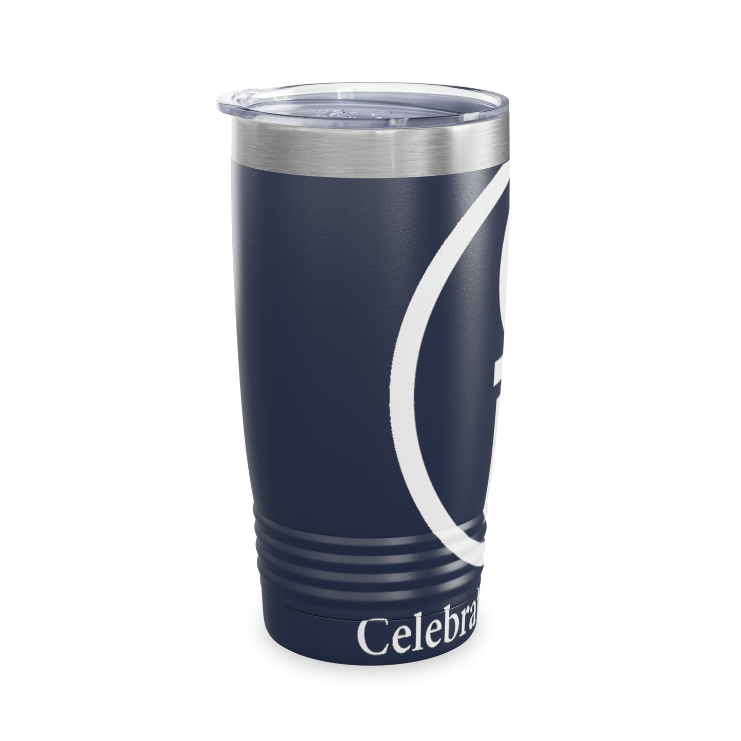 CR Celebrate Recovery Basic Logo White Ringneck Tumbler, 20oz
