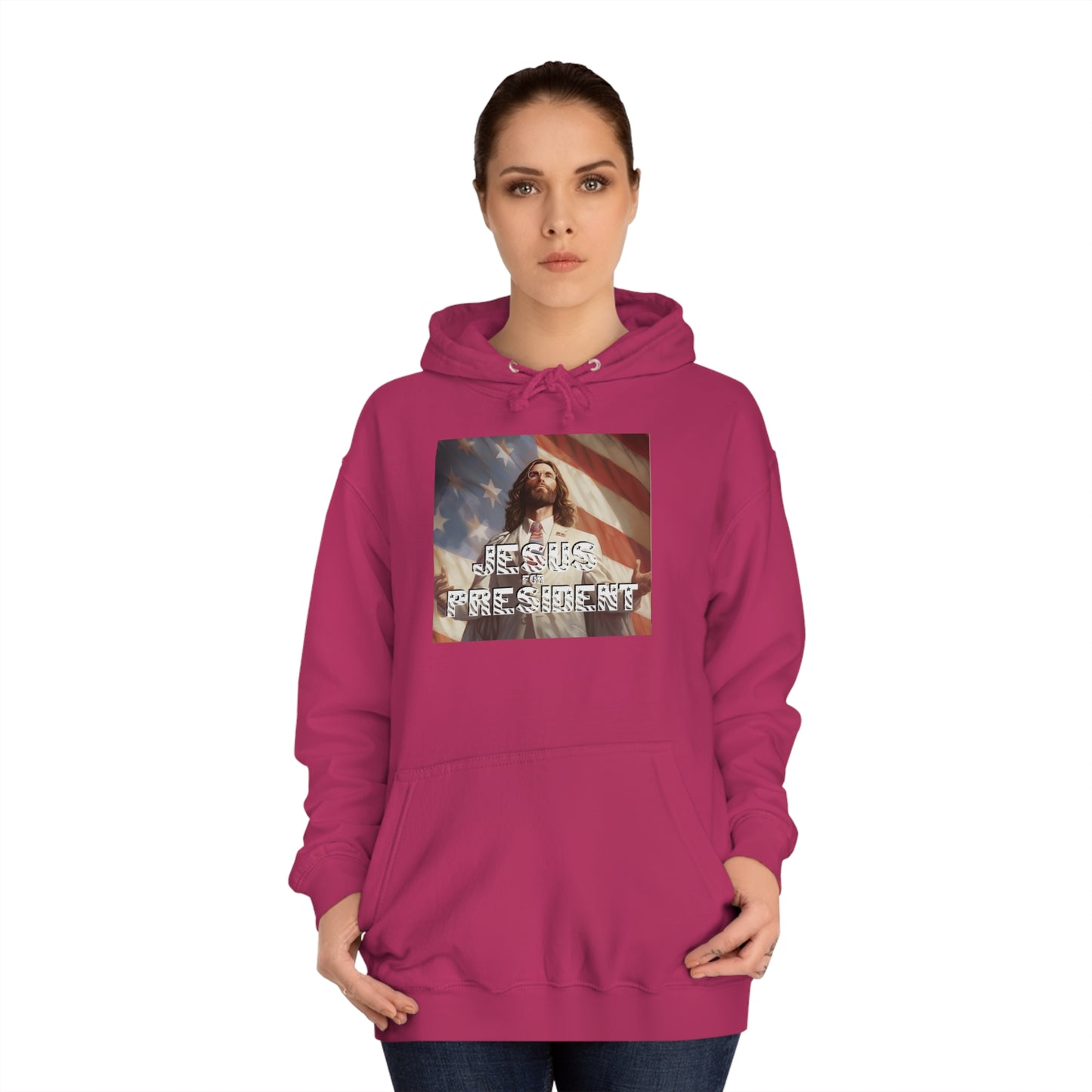 Jesus for President  Unisex College Hoodie